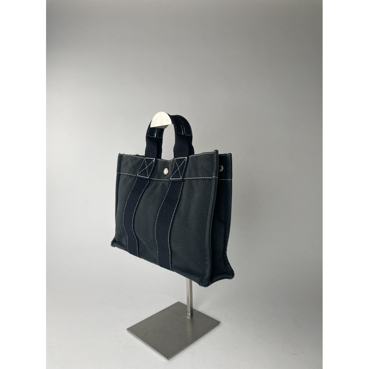 Hermès Navy Cotton Handbag image 5