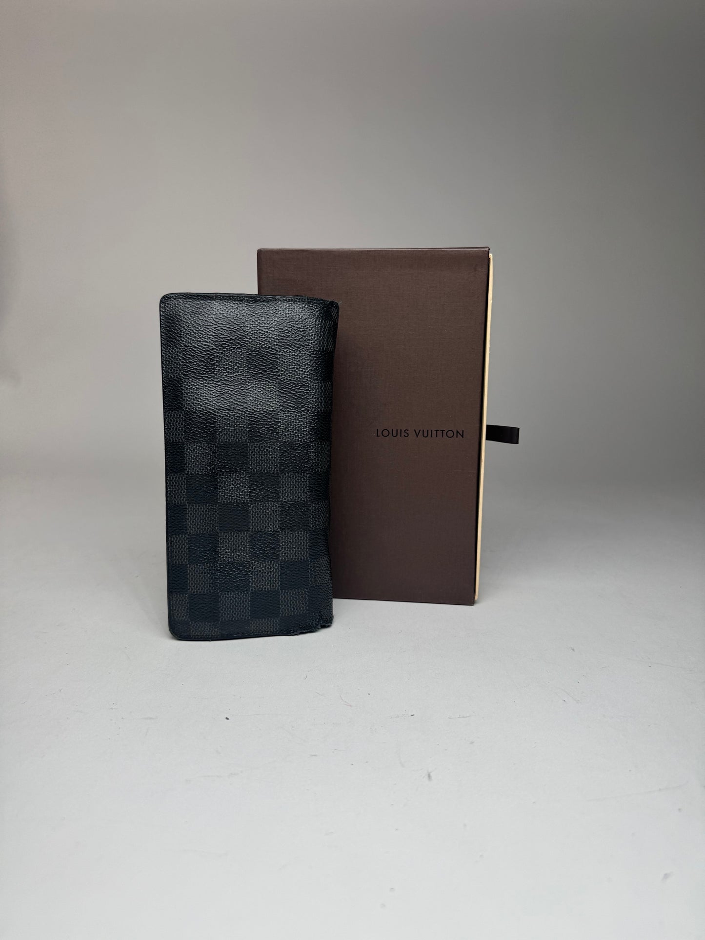 Vintage Louis Vuitton Damier Leather Card Holder / ID Holder black