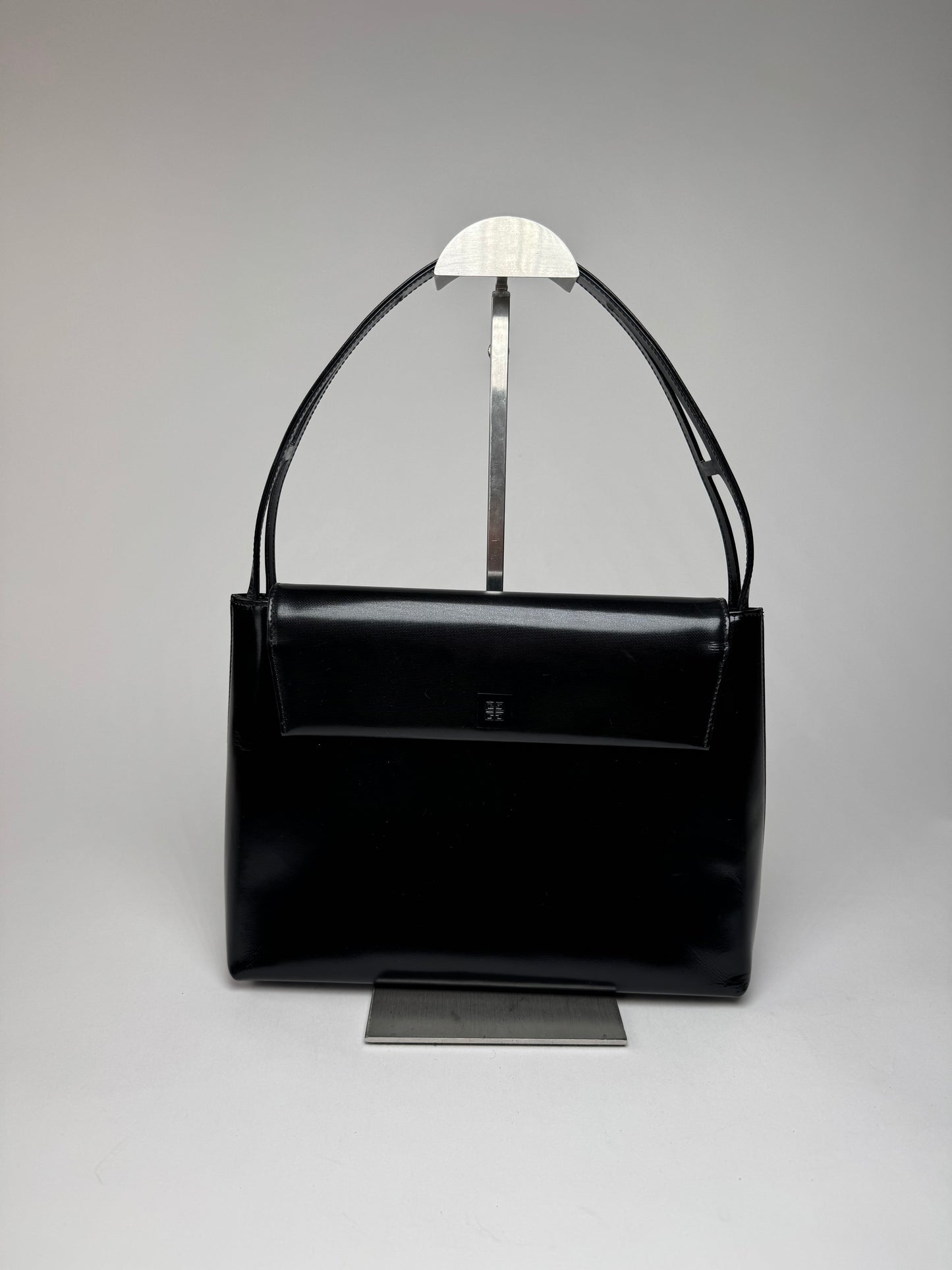 Vintage Givenchy 4G Patent Leather Bag Black