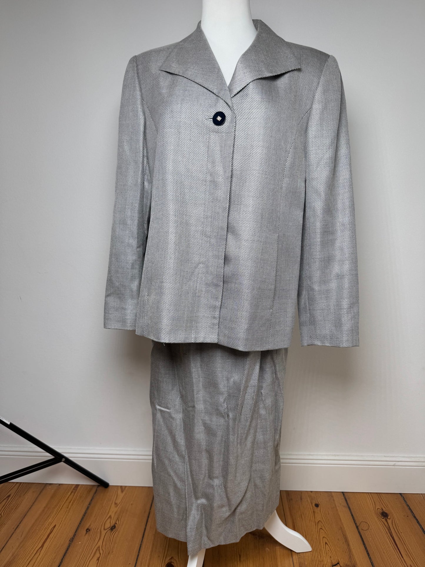 Vintage Givenchy Wool Twin Set Grey 42/XL