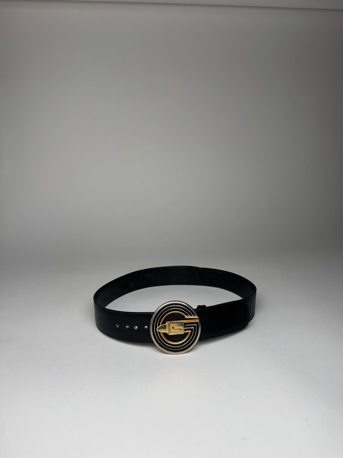 Vintage Gucci Leather Belt Black