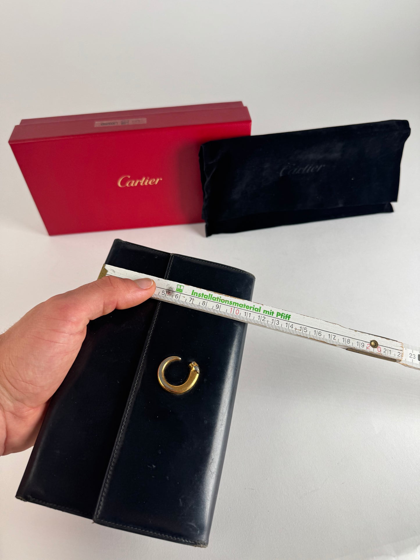 Vintage Cartier Panthere Patent Leather Wallet Black