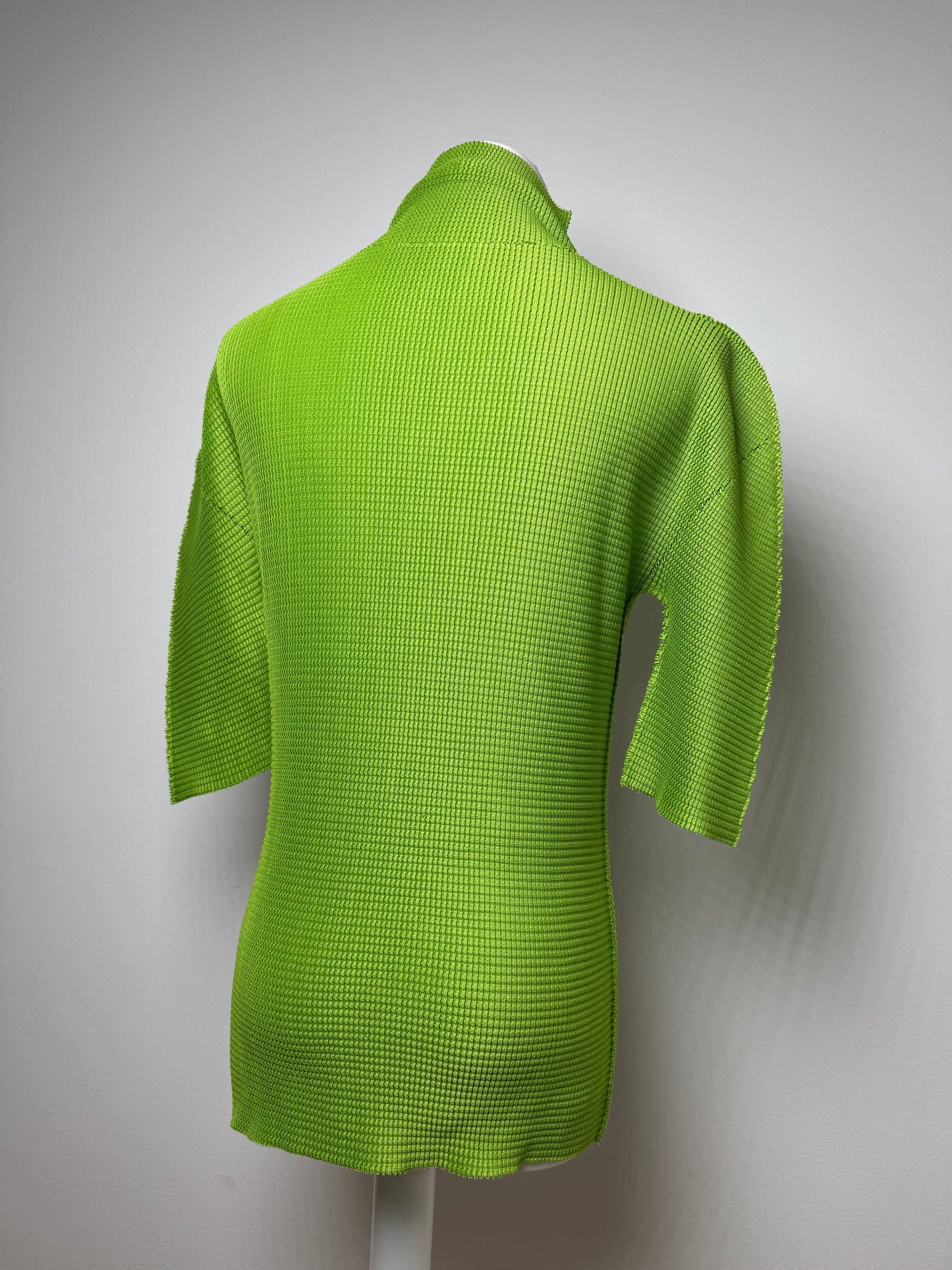 Vintage Issey Miyake Pleated Turtleneck Sweater 38/M Green
