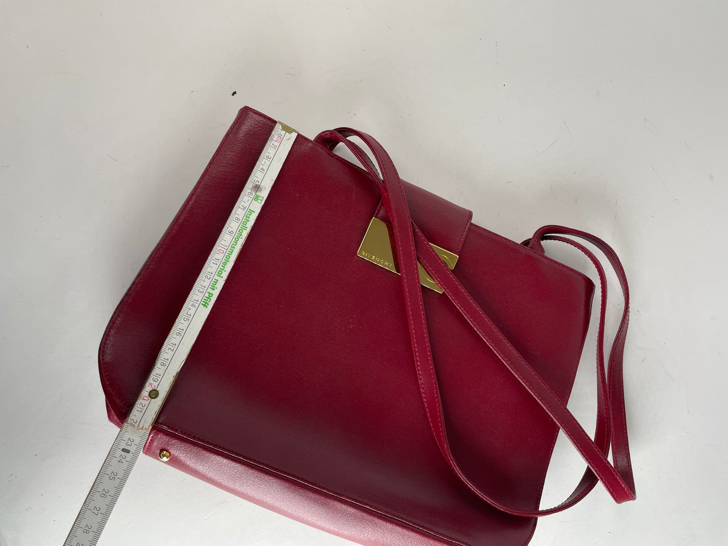 Vintage Givenchy Whip Leather Shopper Bag Red