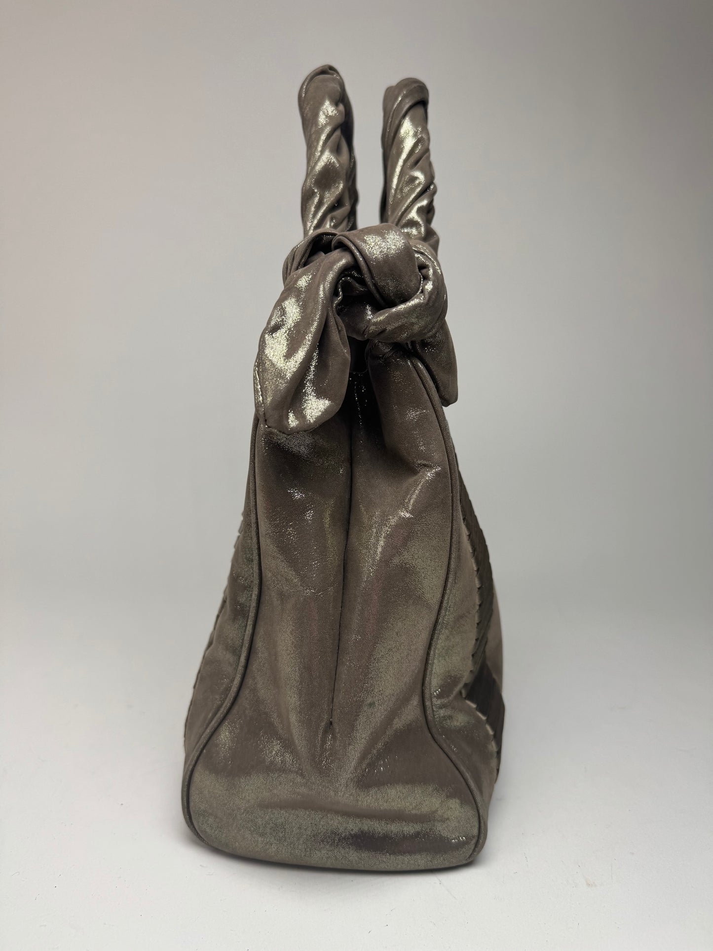 Vintage Giorgio Armani Leather Bag Silver