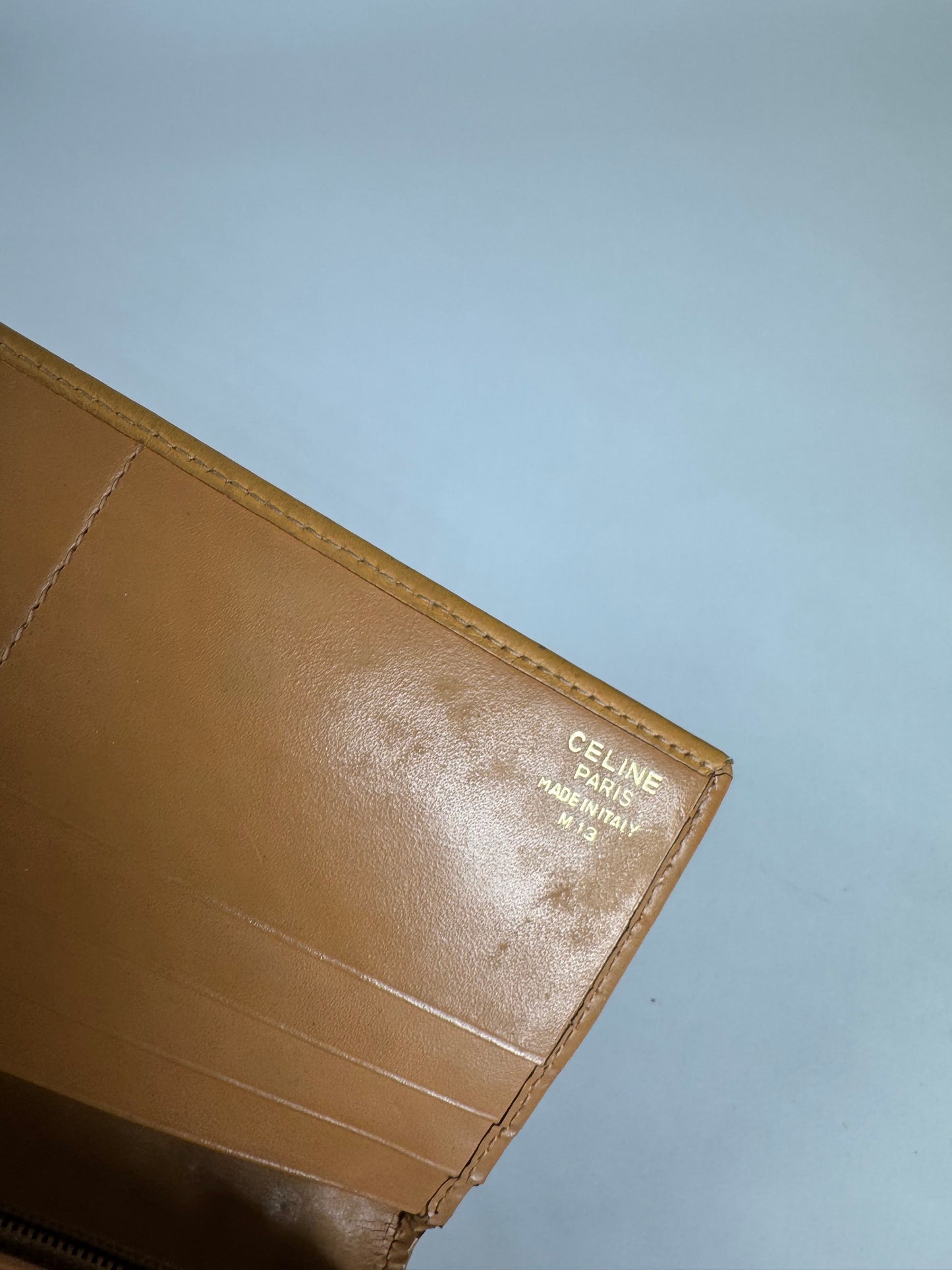 Vintage Celine Paris Leather Monogram ID Holder