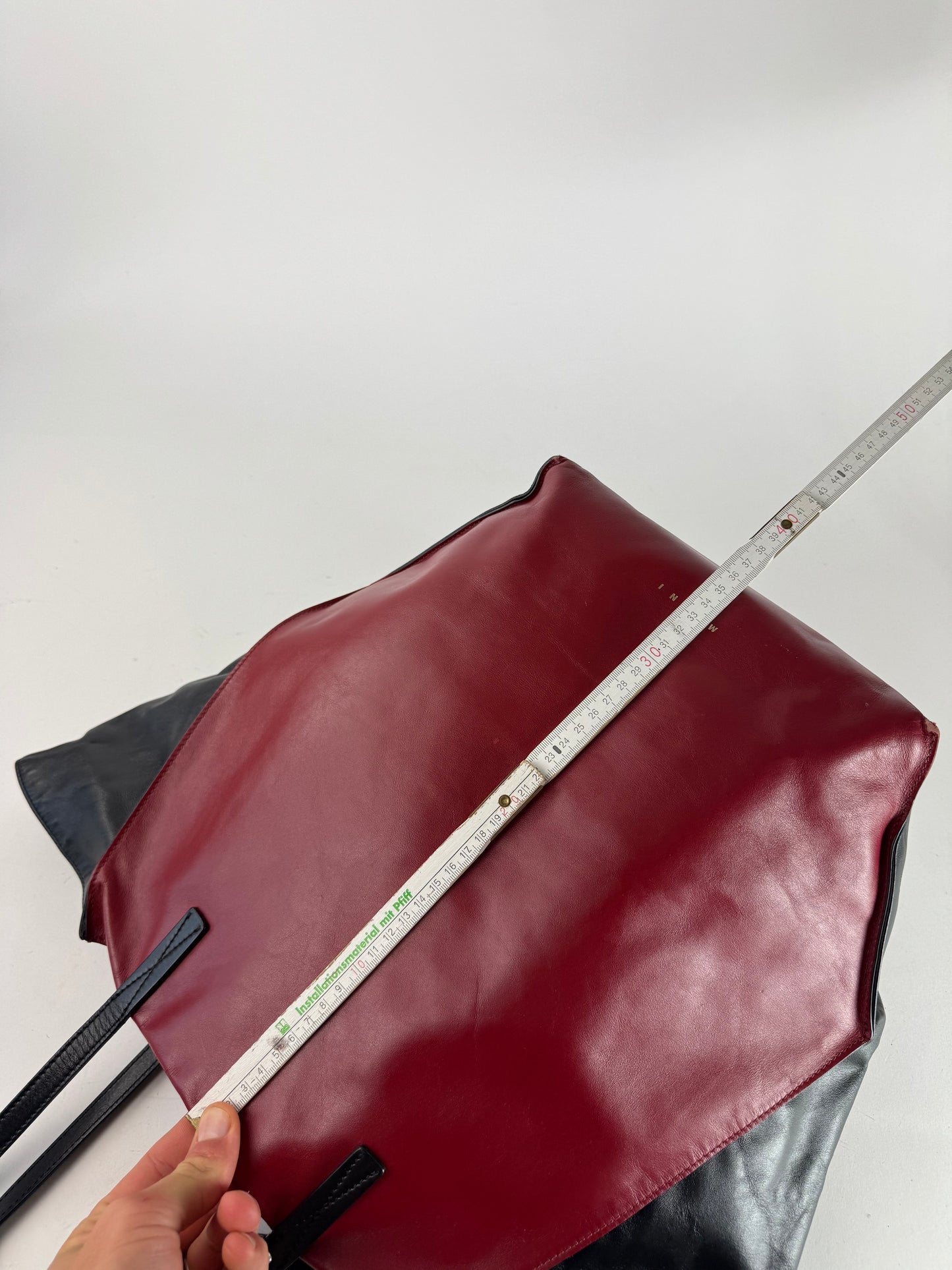 Vintage Marni Leather Shopper Black Red