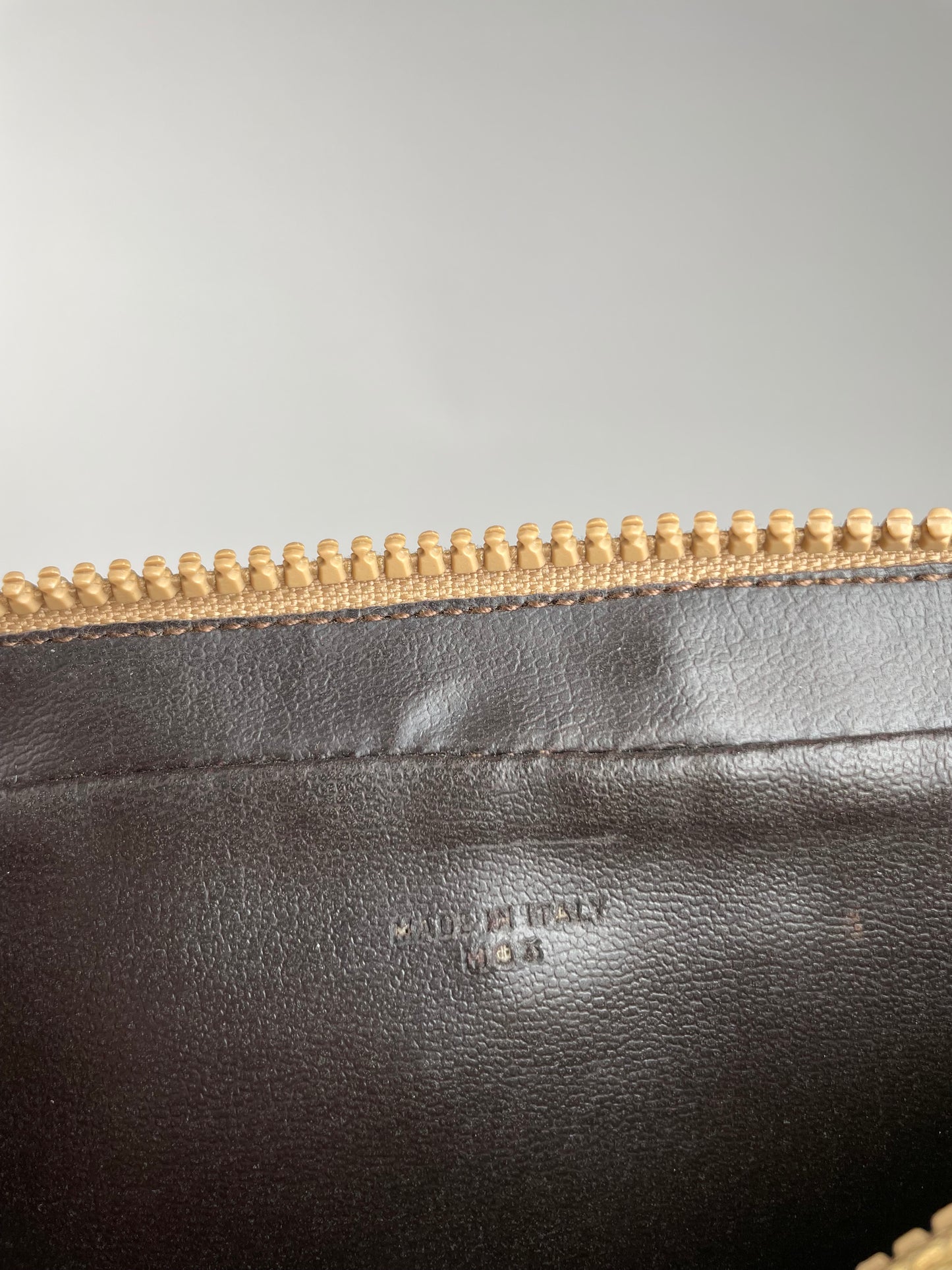 Vintage Celine Triomphe Leather Monogram Clutch