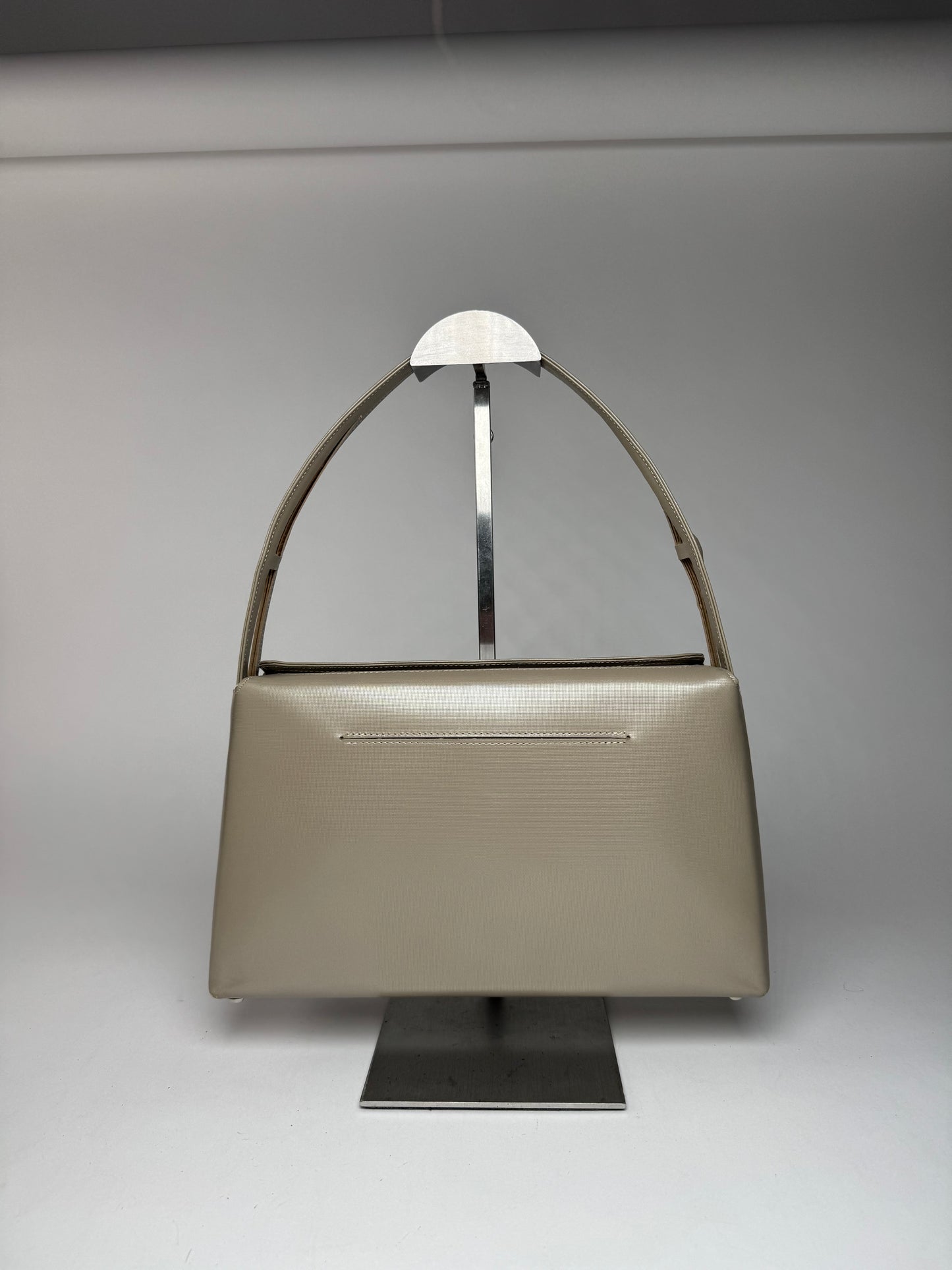 Vintage Givenchy 4G Patent Leather Bag Grey Brown