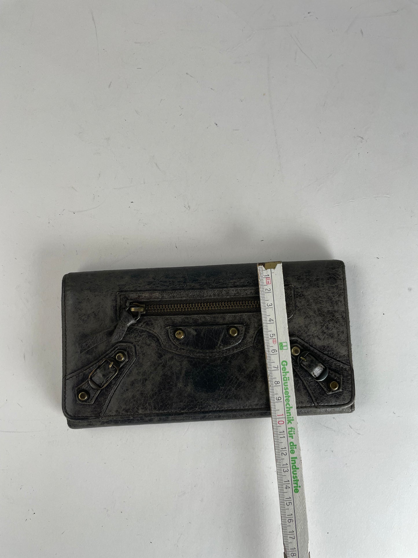 Vintage Balenciaga Leather City Wallet Anthracite