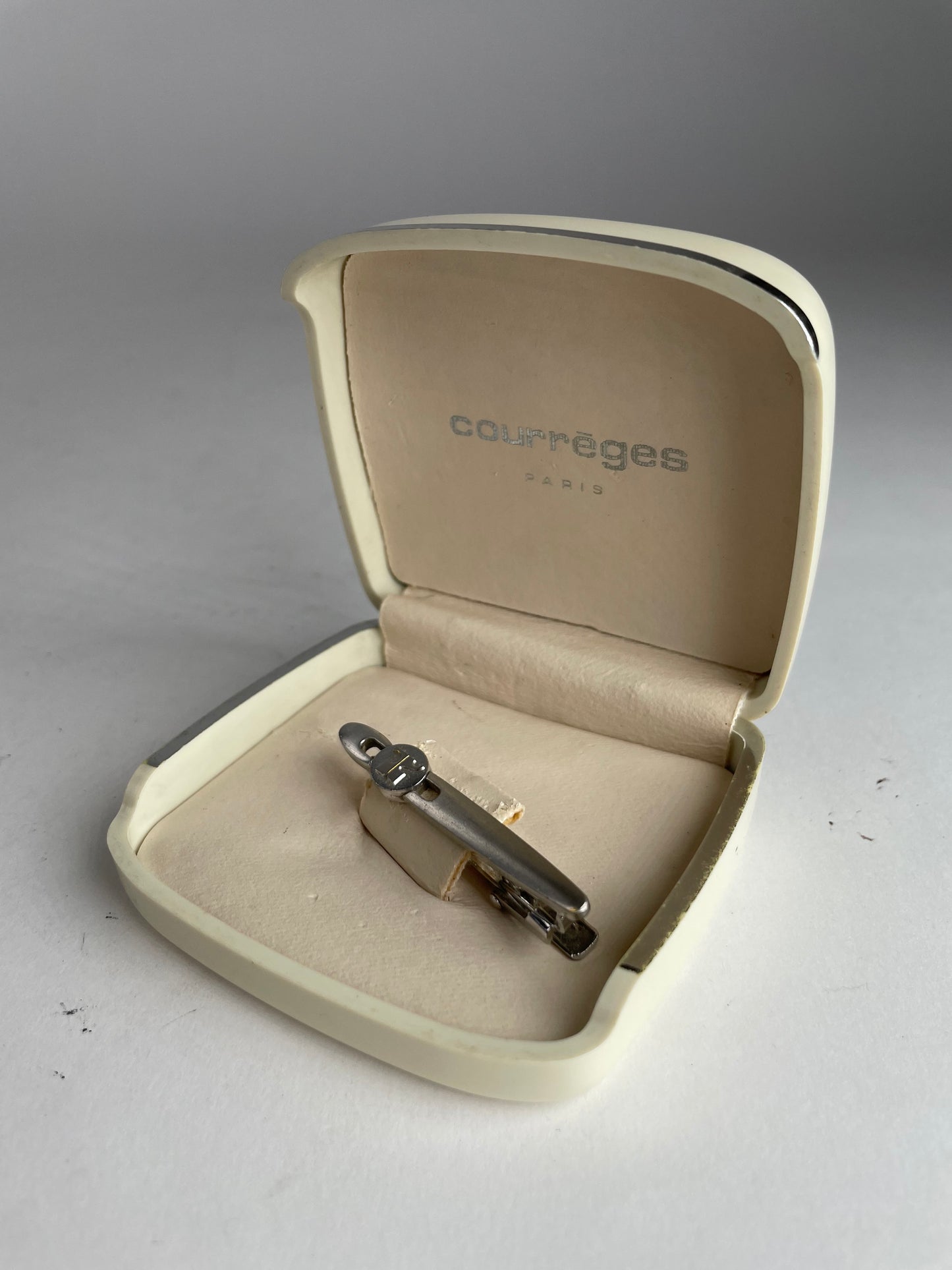Vintage Courreges Tie / Money Clamp Silver