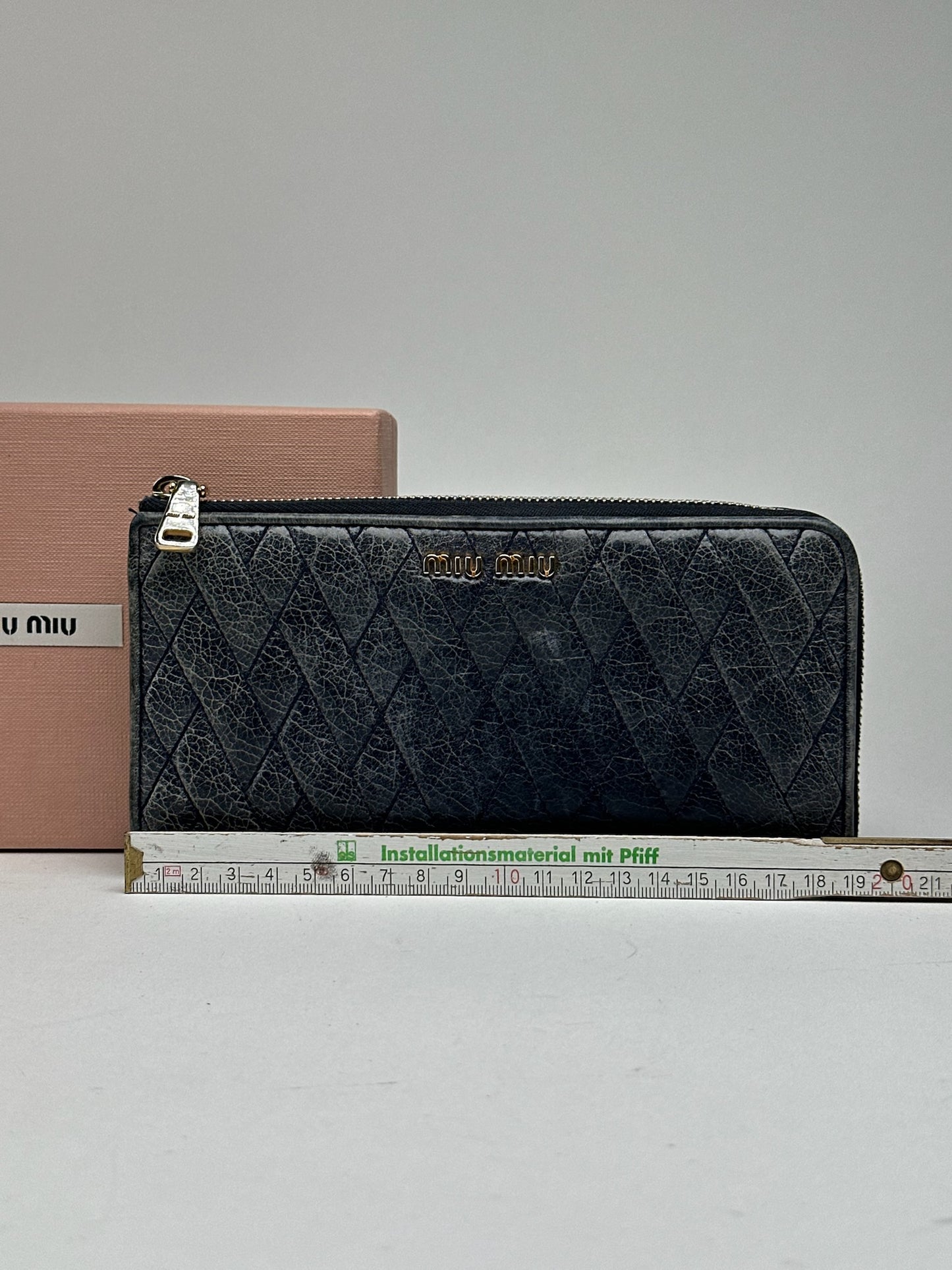 Portefeuille en cuir vintage Miu Miu