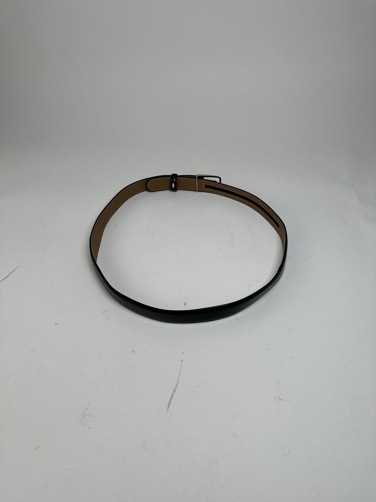 Vintage Givenchy Snake Emblossed Leather Belt Black