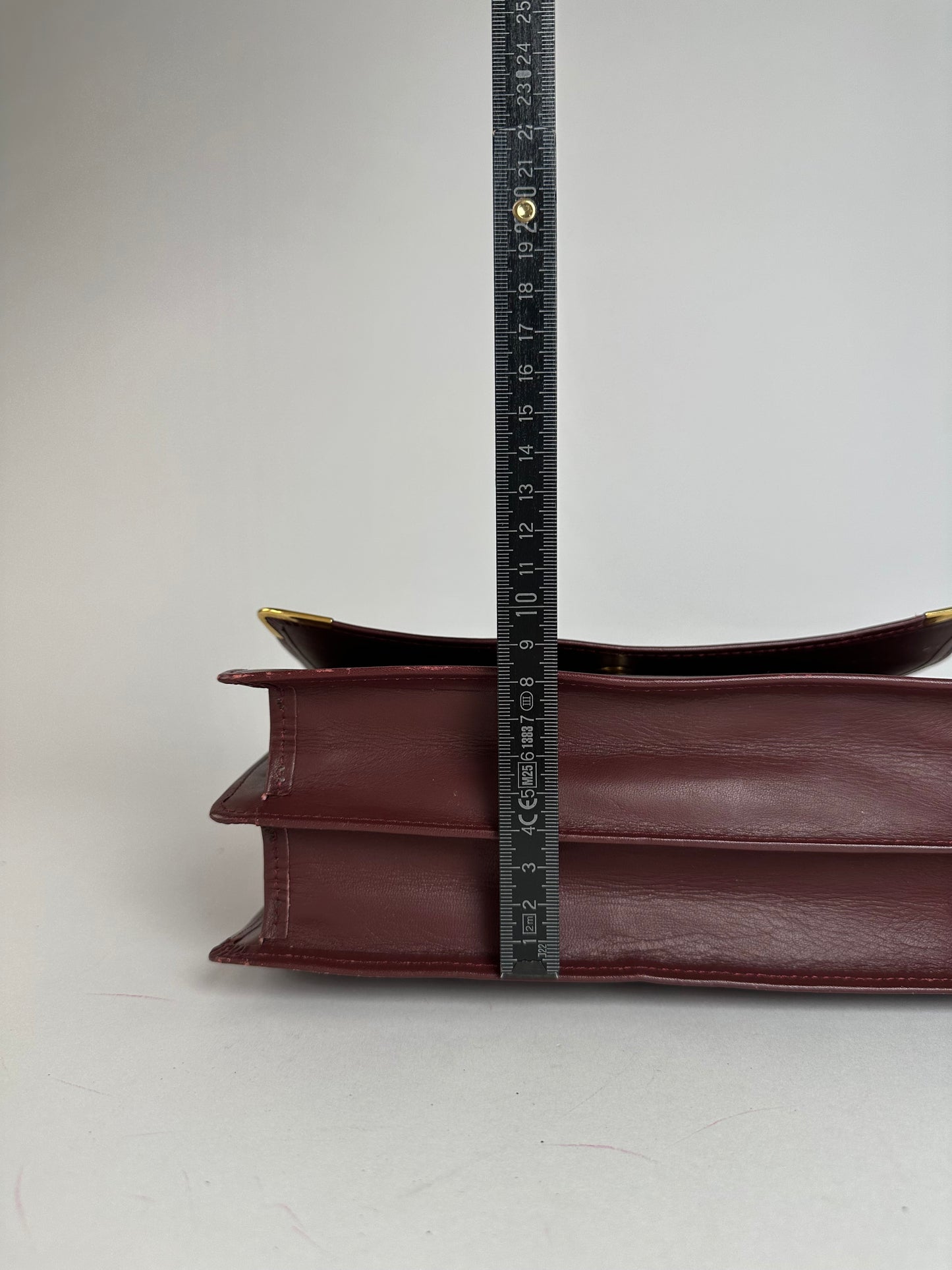 Vintage Cartier Leather Multiway Bag Burgundy