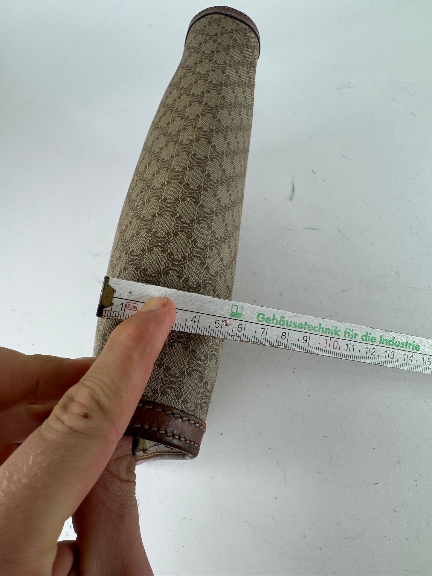 Vintage Celine Paris Leather Clutch beige brown