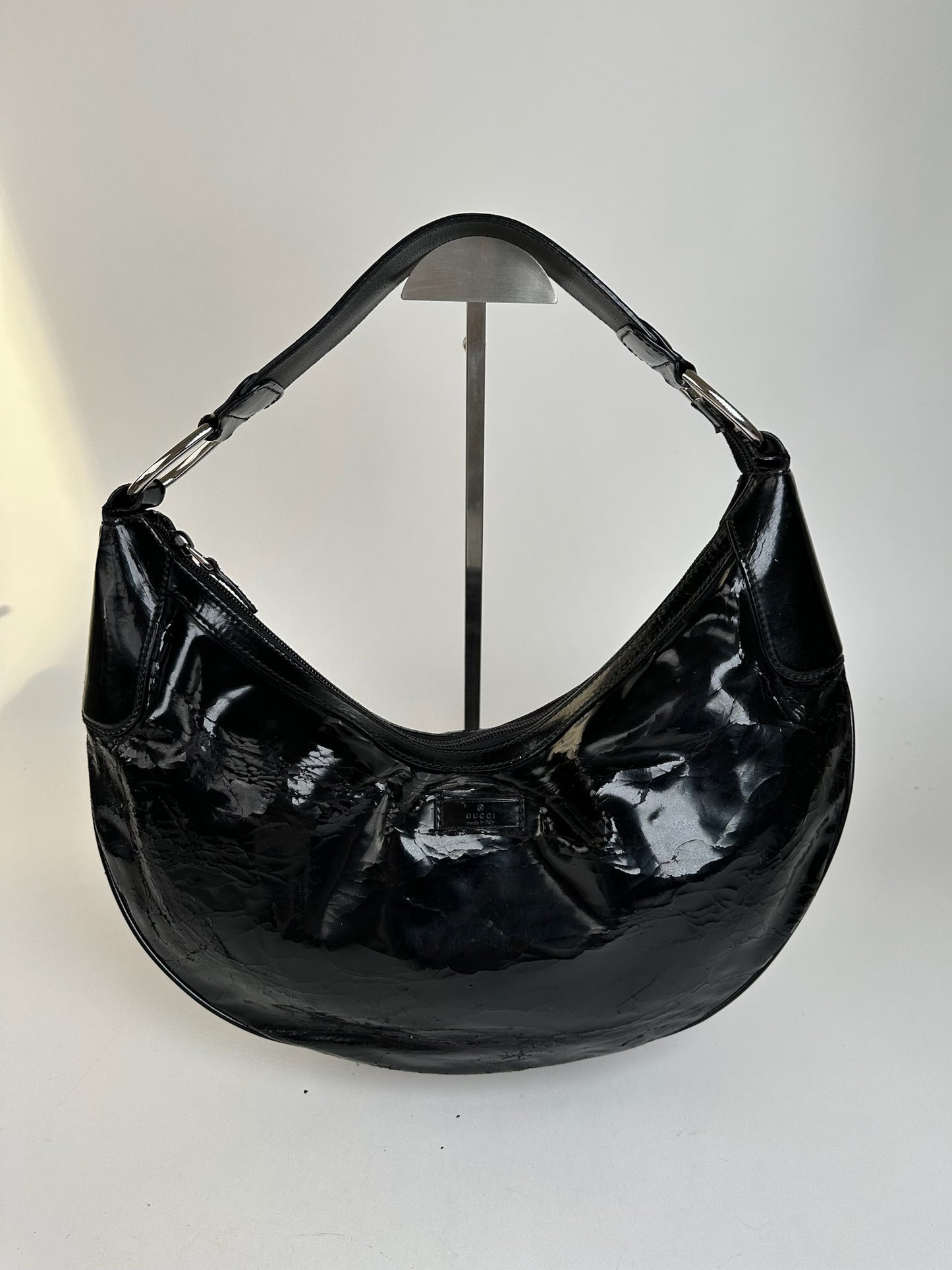 Vintage Gucci Patent Leather Bag Black
