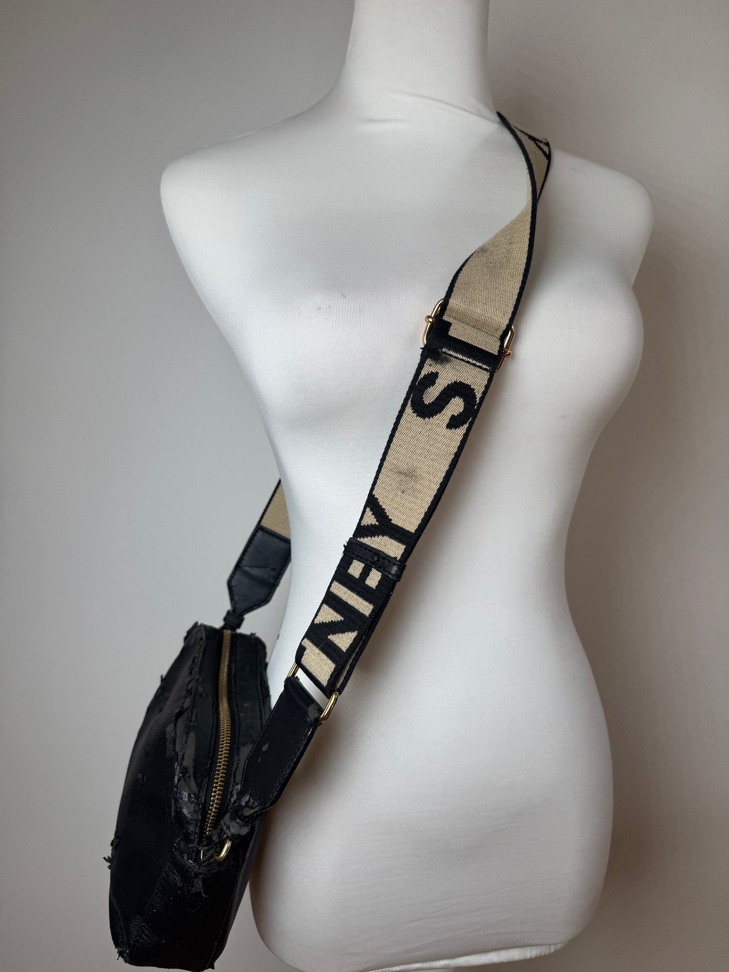 Sac vintage en cuir vegan avec logo Stella Mc Cartney noir