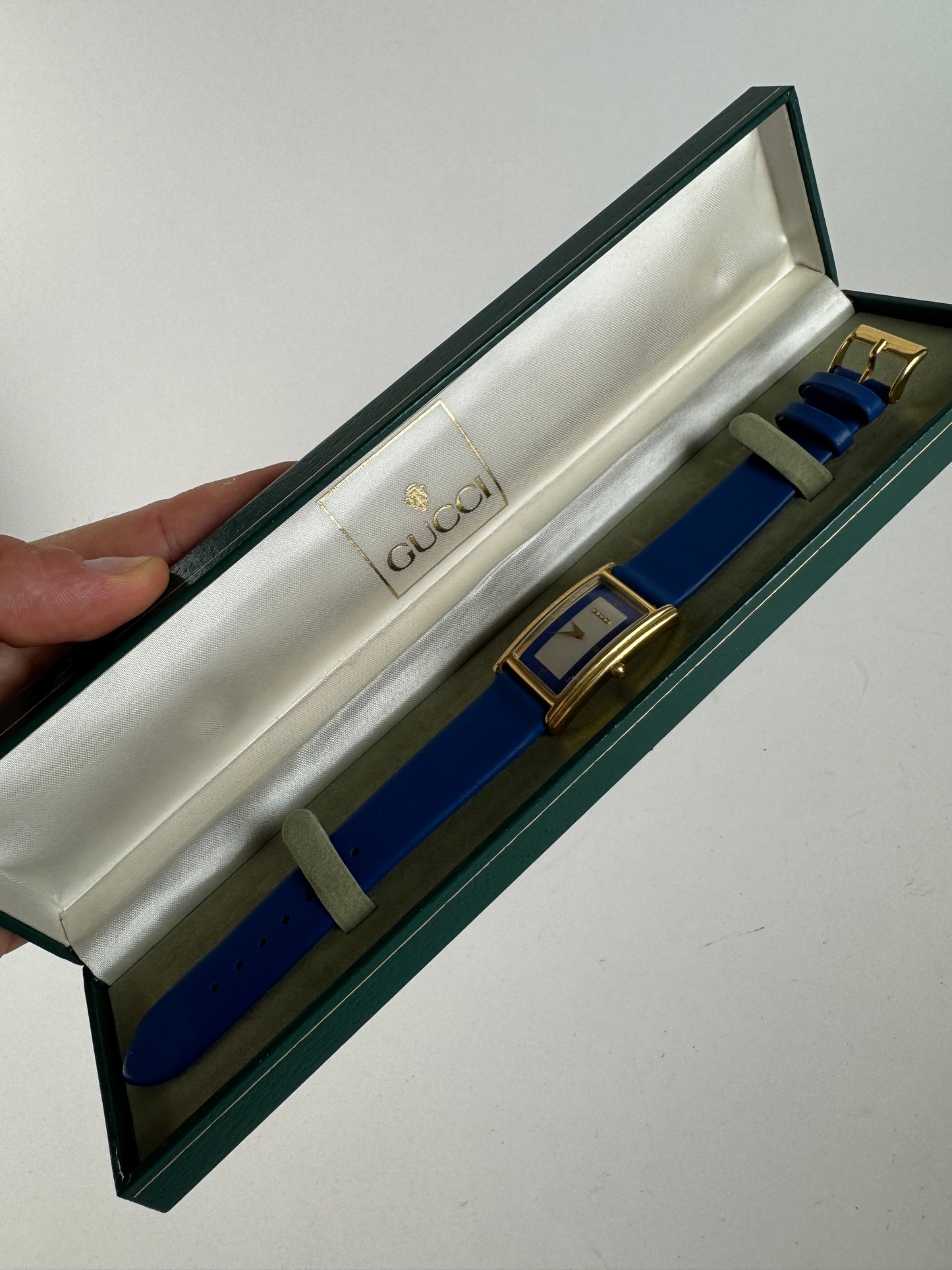 Montre Gucci Vintage Bleu Or