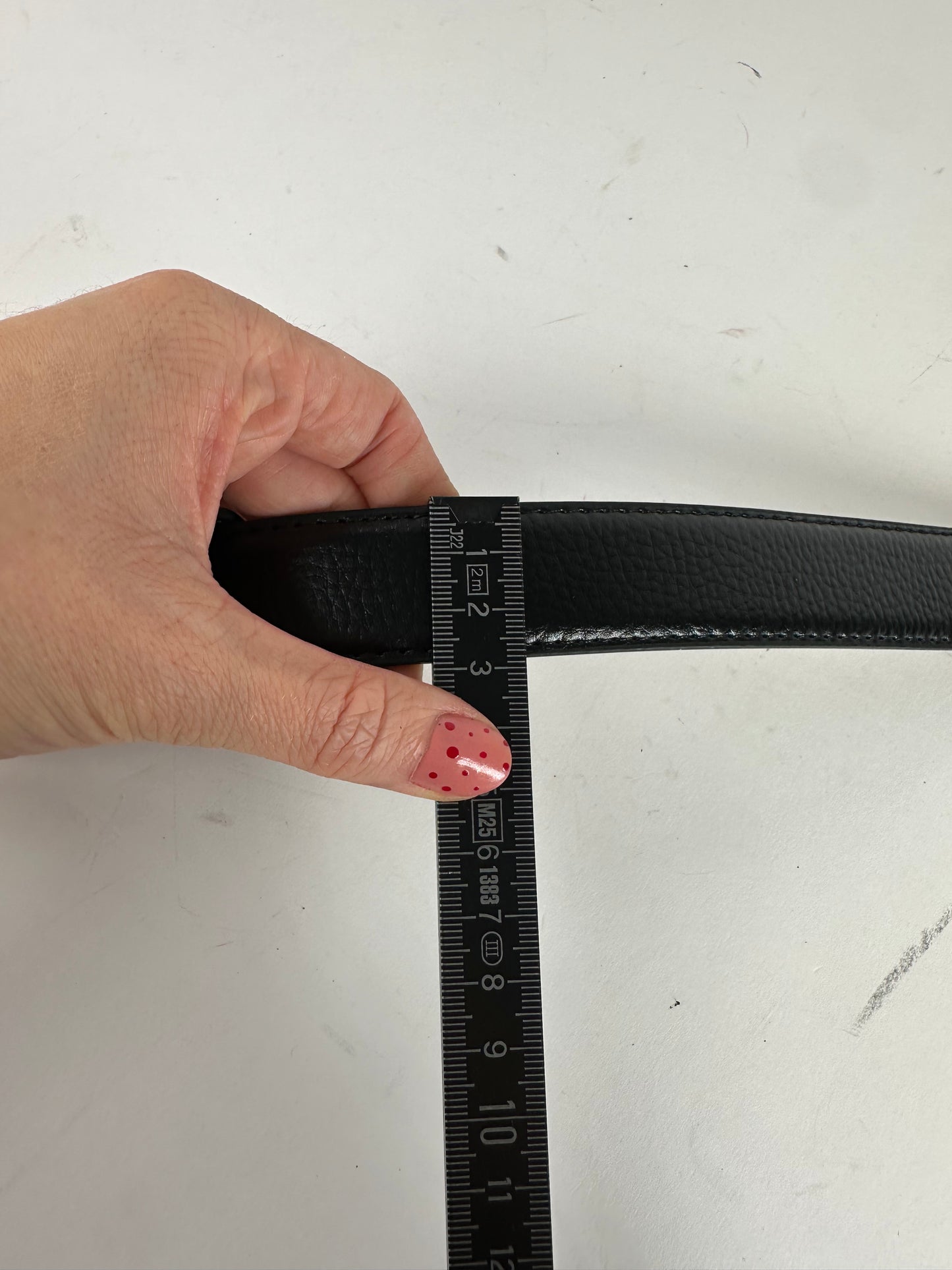 Vintage Lanvin Snake Emblossed Leather Belt Black