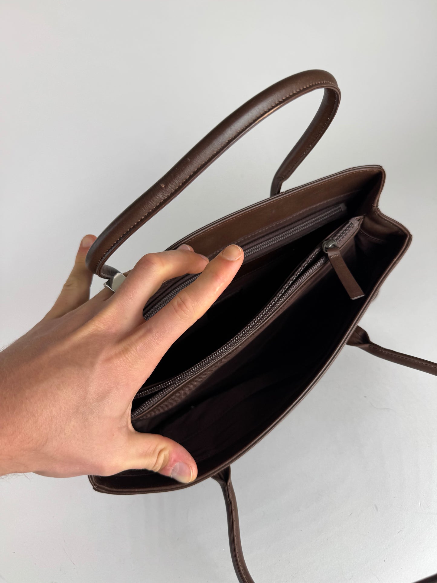 Vintage Issey Miyake Leather Bag brown