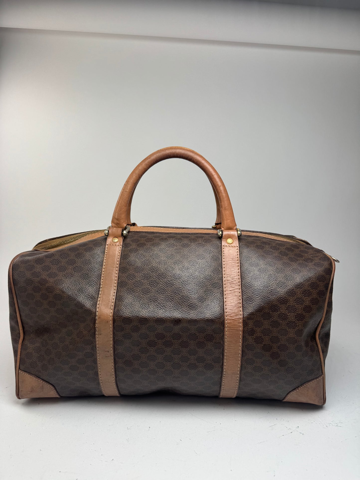 Sac de sport vintage Céline Paris Triomphe Monogram marron