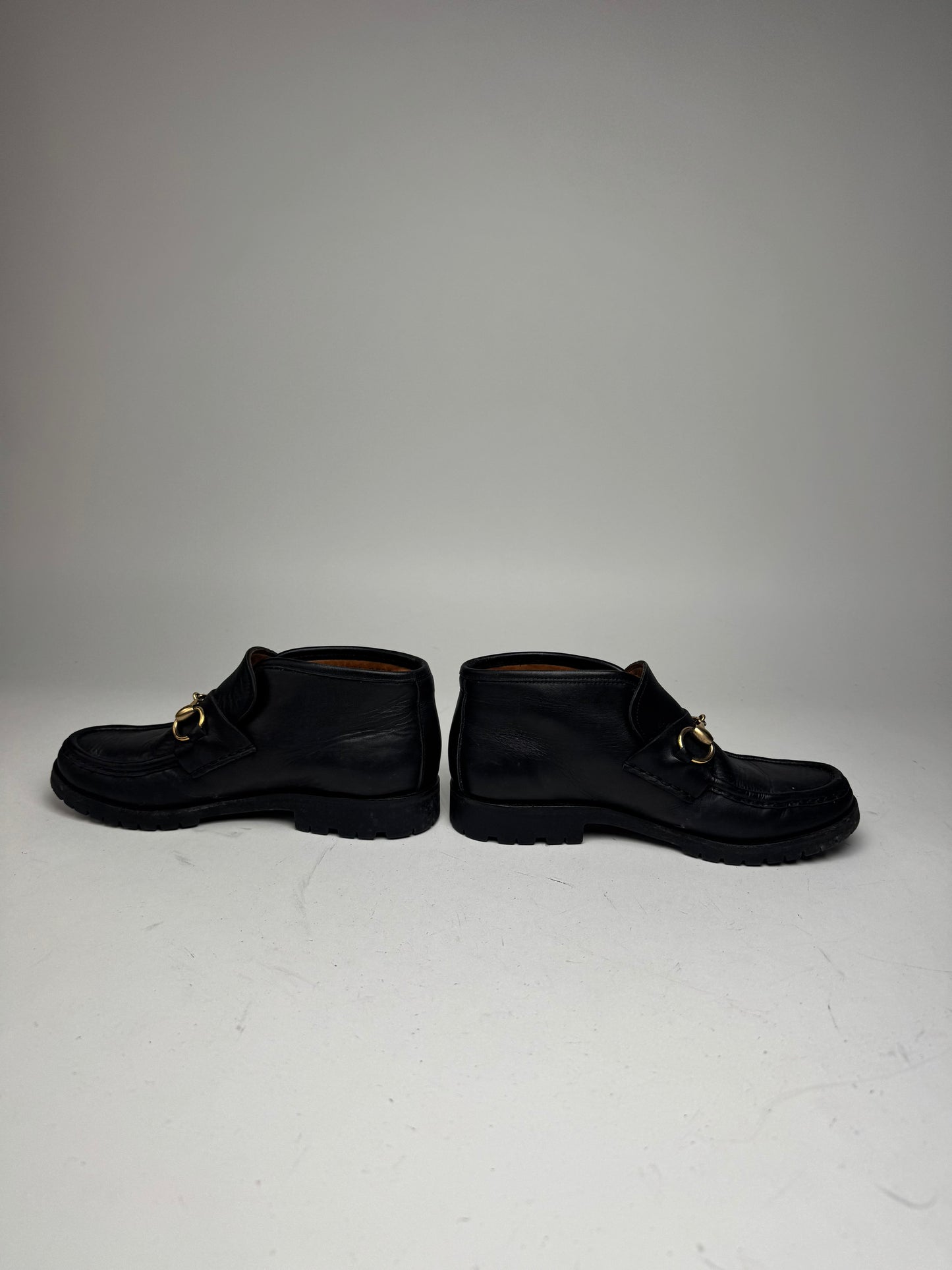 Vintage Gucci Leather Horsebit boots black EU36