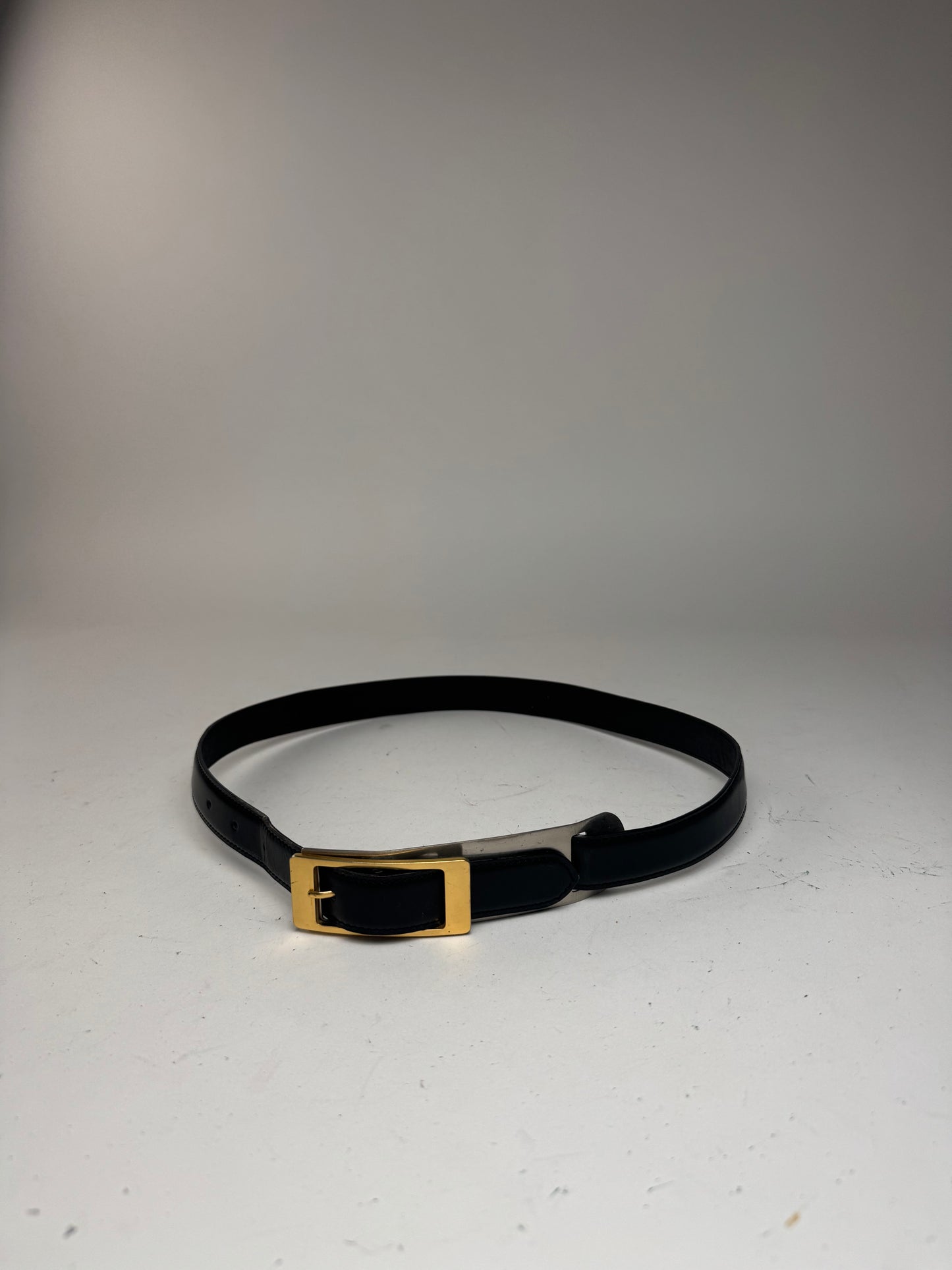Vintage Gianni Versace Leather Belt black