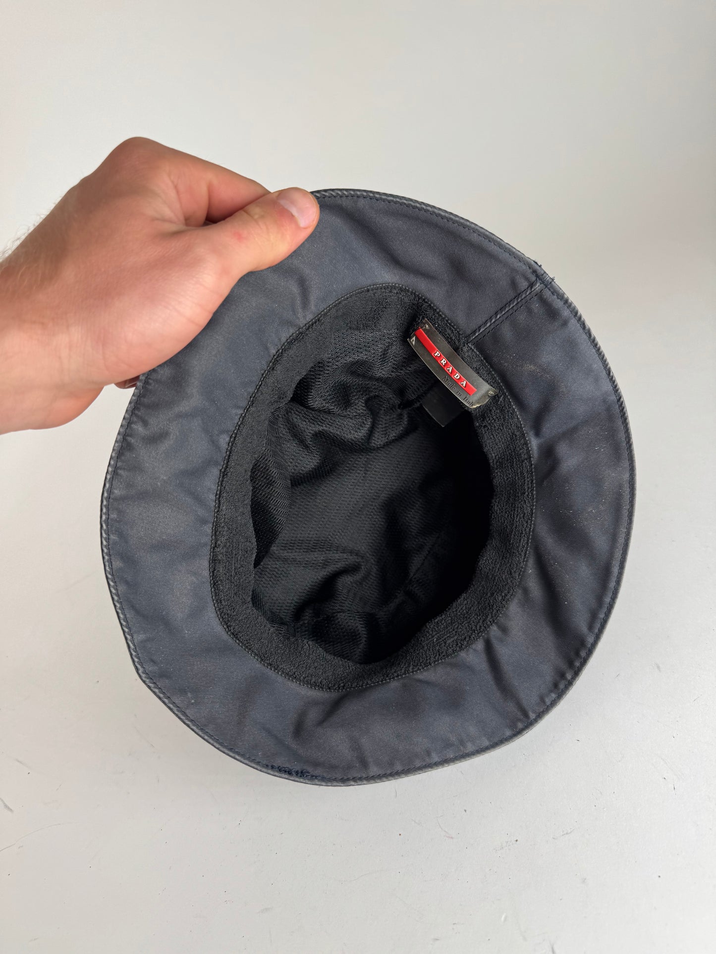 Vintage Prada Bucket Hat Grey L