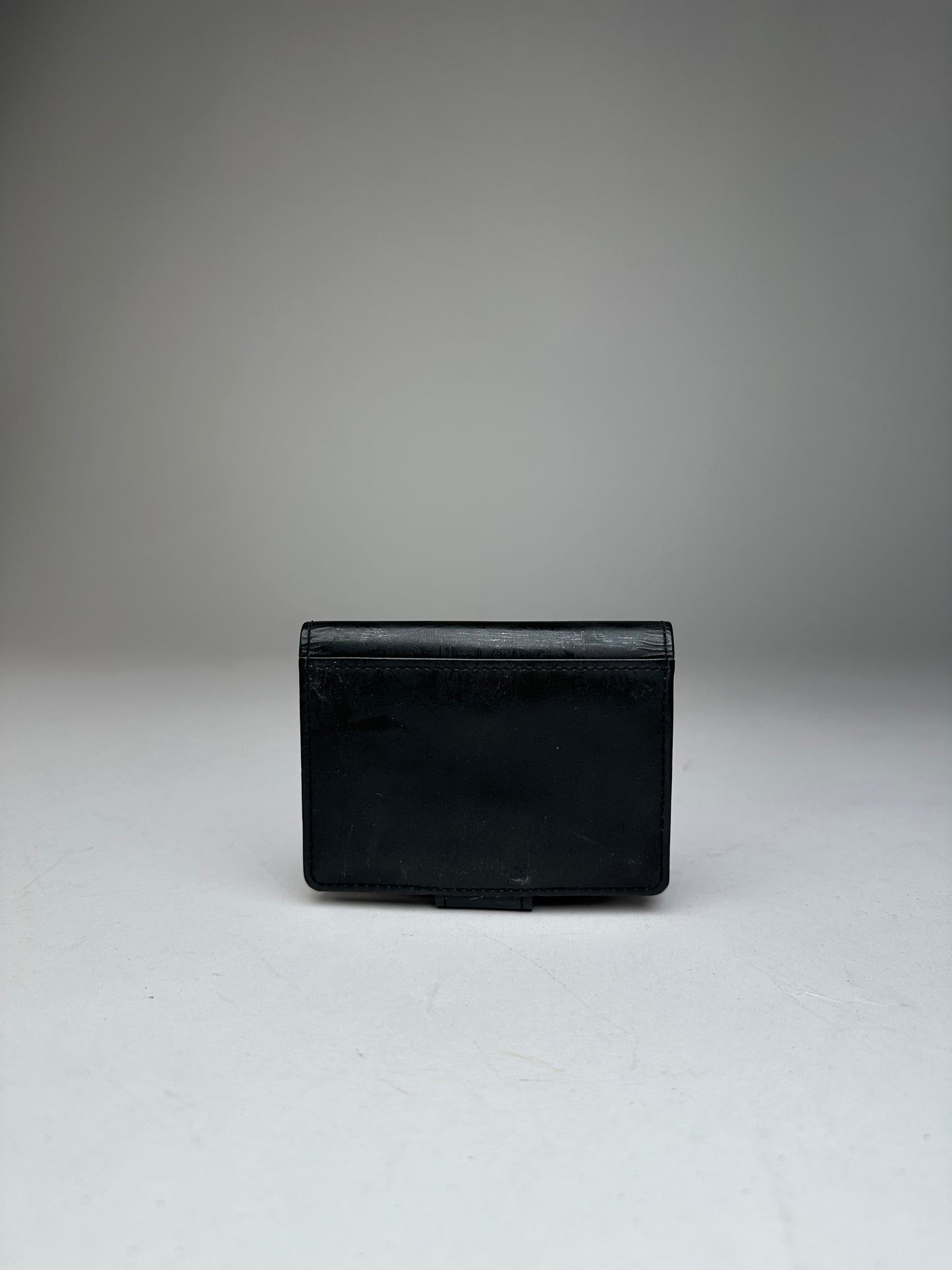 Vintage Yves Saint Laurent Patent Leather Card Holder / Wallet Black