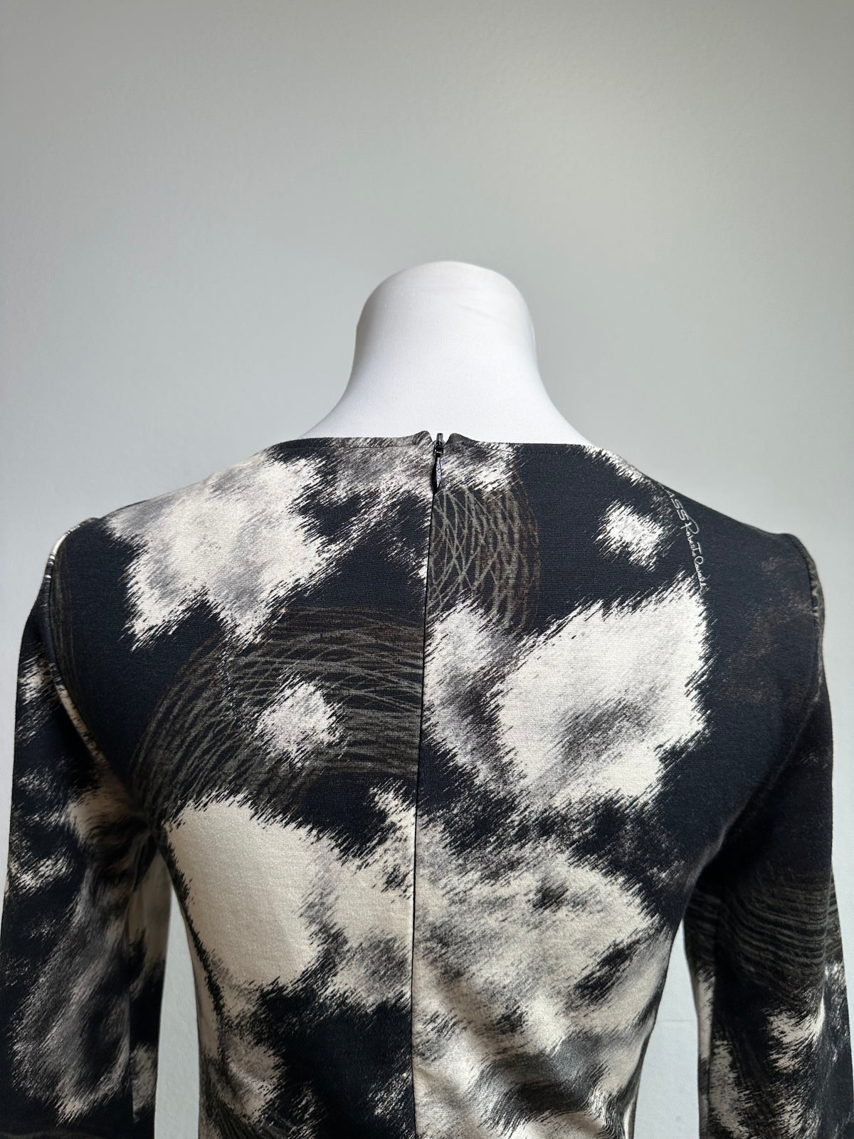 Vintage Roberto Cavalli Long Sleeve Dress Abstract Print c. 2014 L