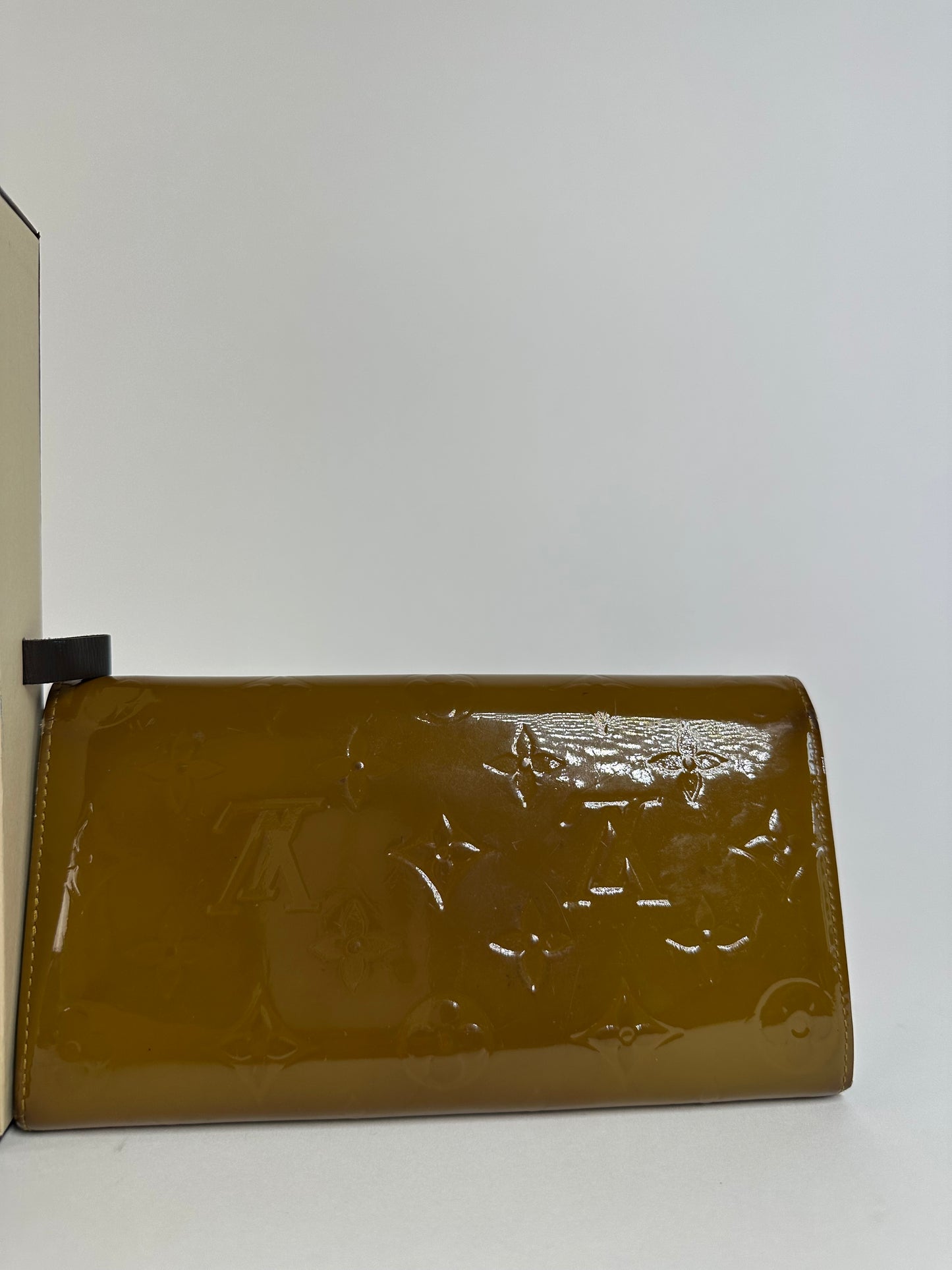 Vintage Louis Vuitton Vernis Leather Wallet Mustard Yellow