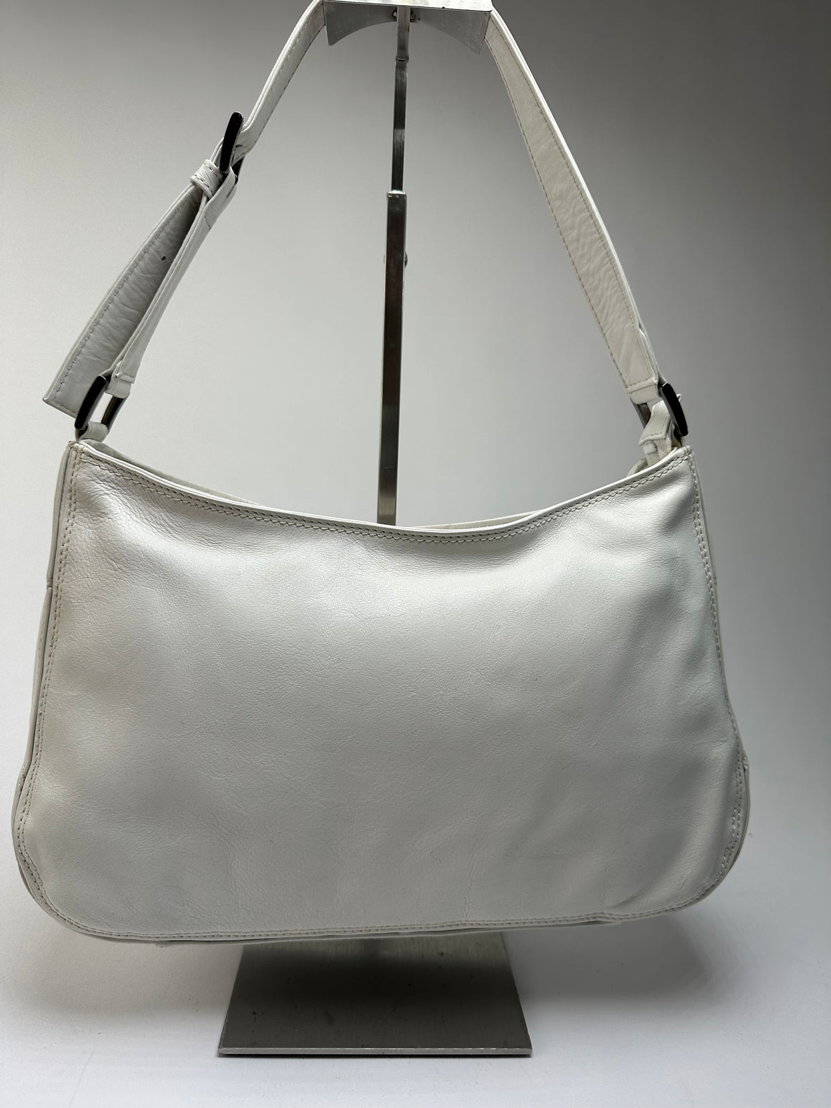 Vintage Issey Miyake IM Product Leather Shoulder Bag Early 2000s White