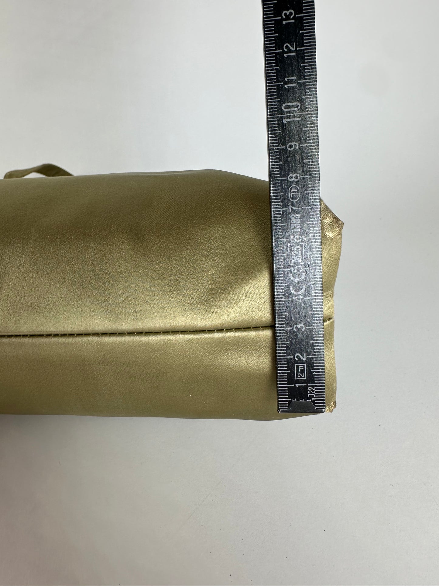 Vintage Prada Flap Handbag Green Gold