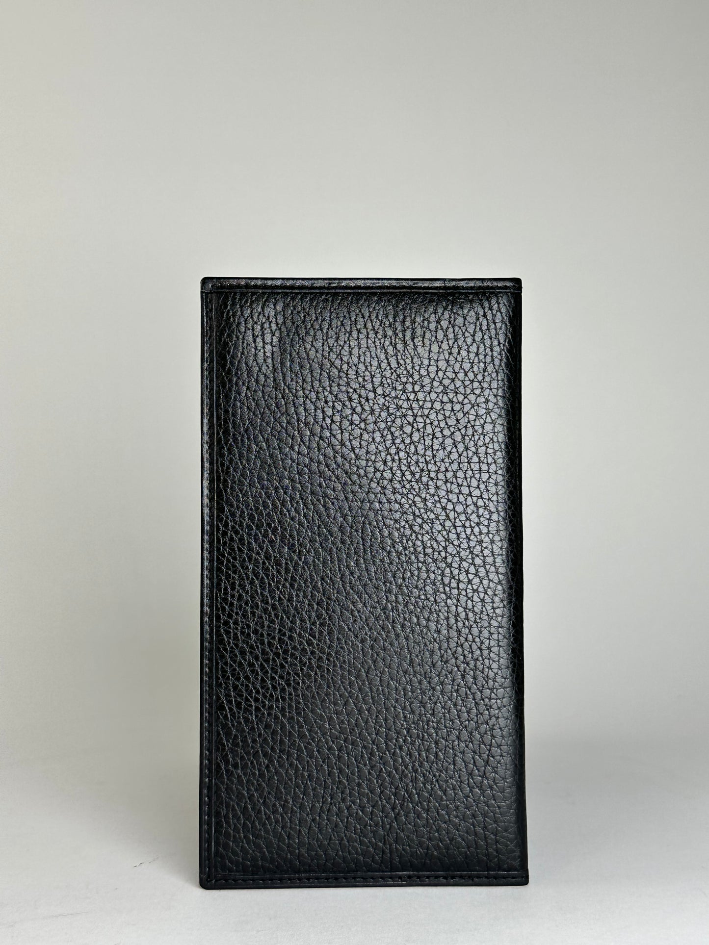 Vintage Celine Leather Wallet Black Gold