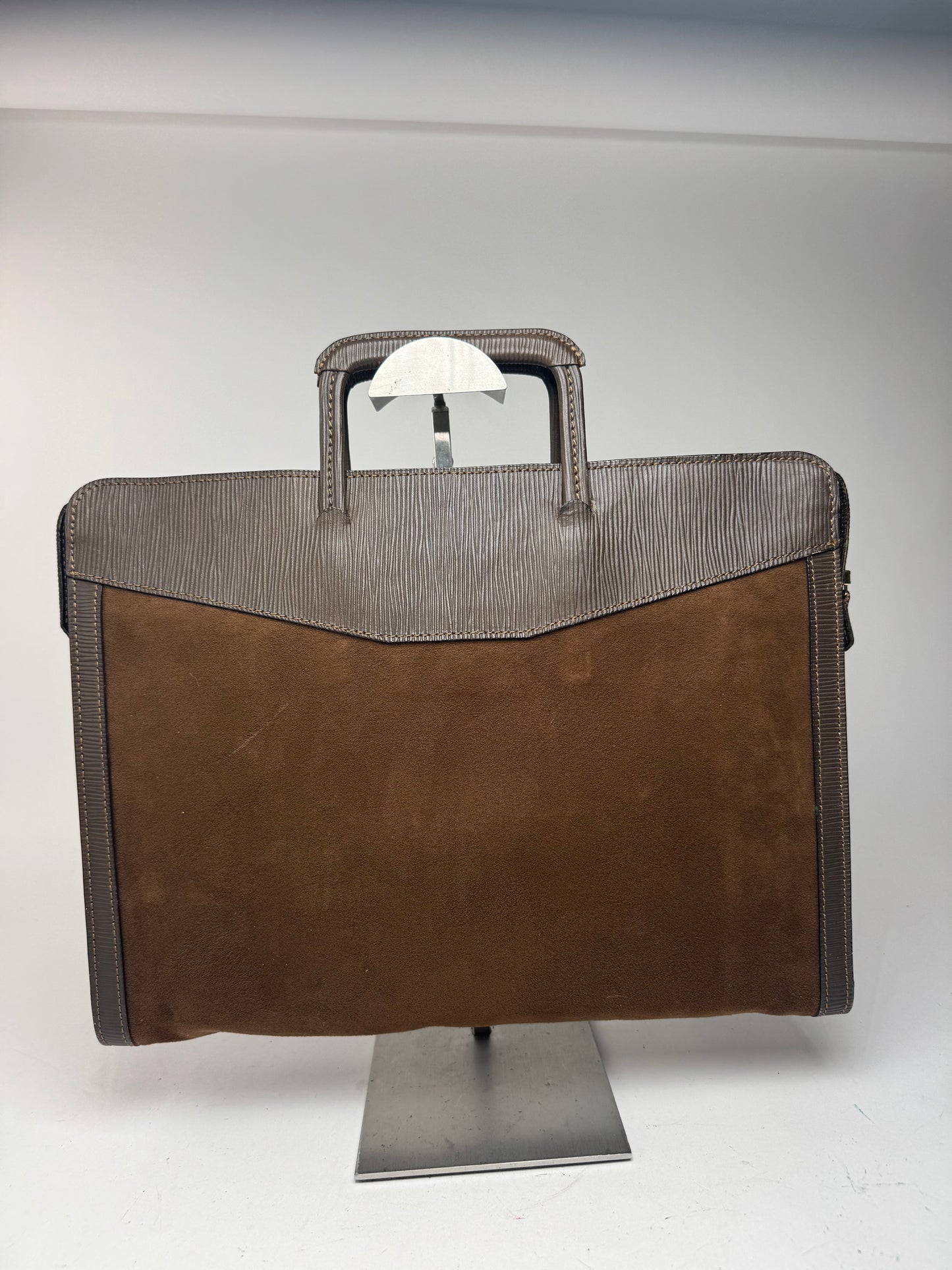 Vintage Balenciaga Wool Leather bag Brown