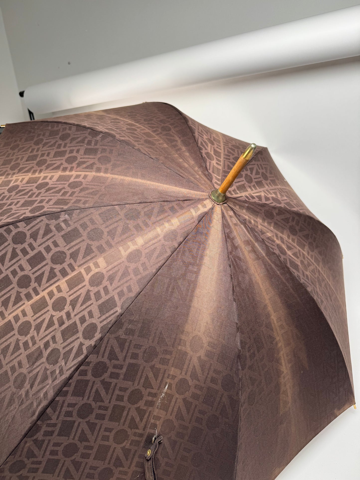 Vintage Celine Monogram Umbrella Brown