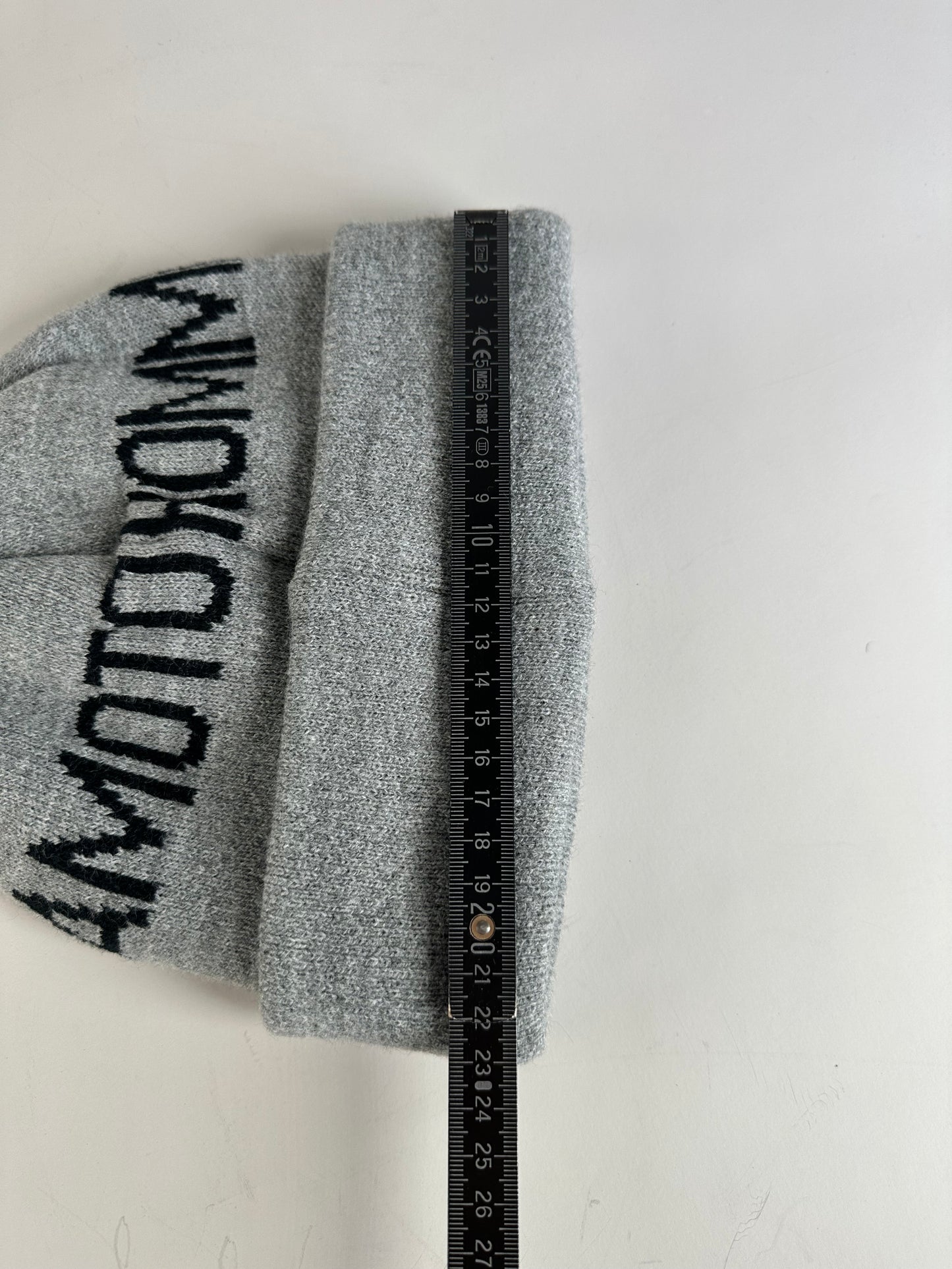 Vintage Kansai Yamamoto Men's Wool Beanie Light Grey Black