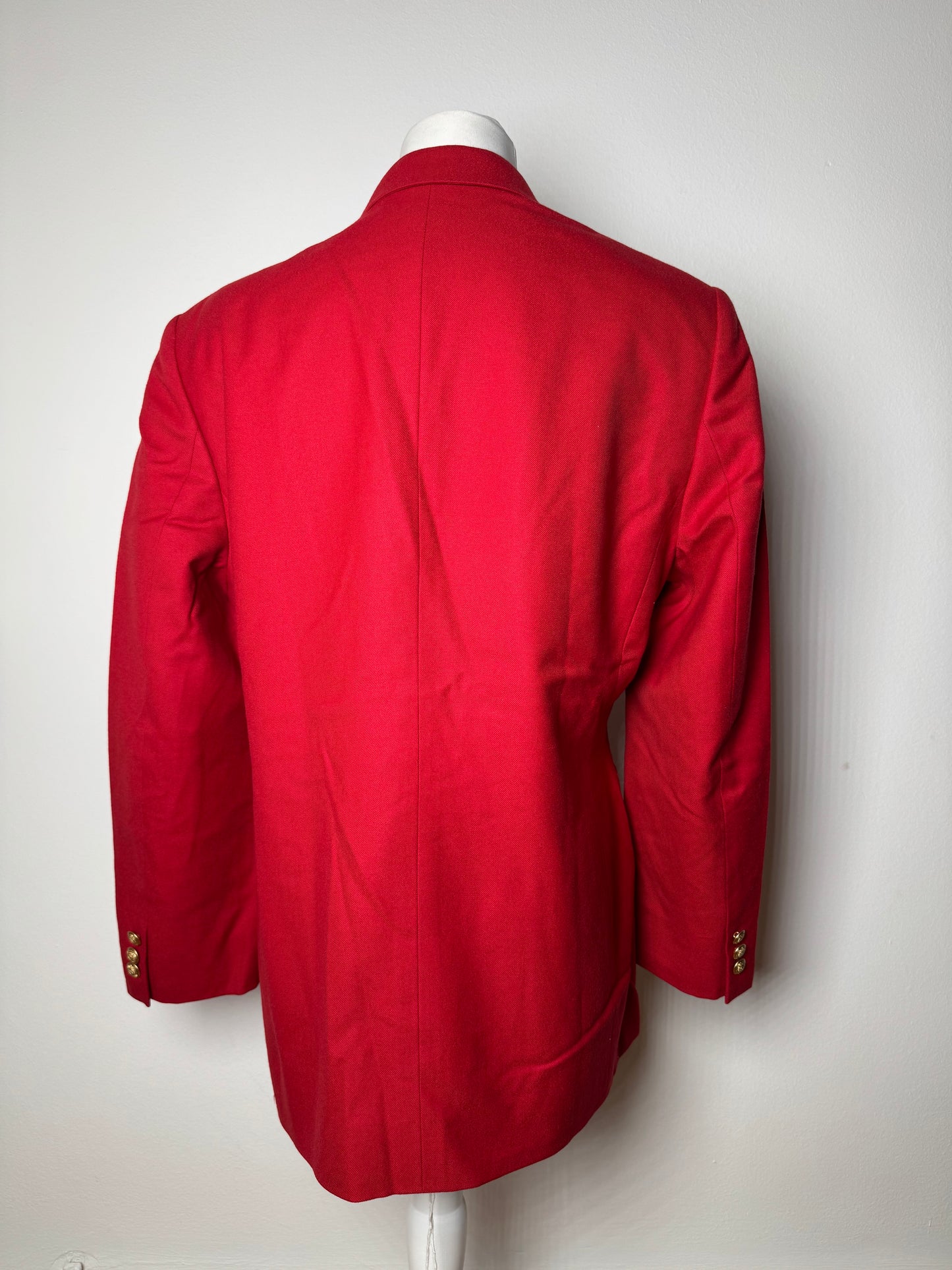 Vintage Burberry Wool Coat Red