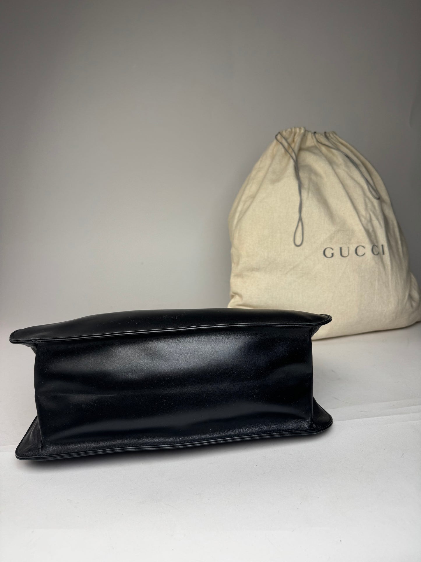 Vintage Gucci Leather Handbag Black