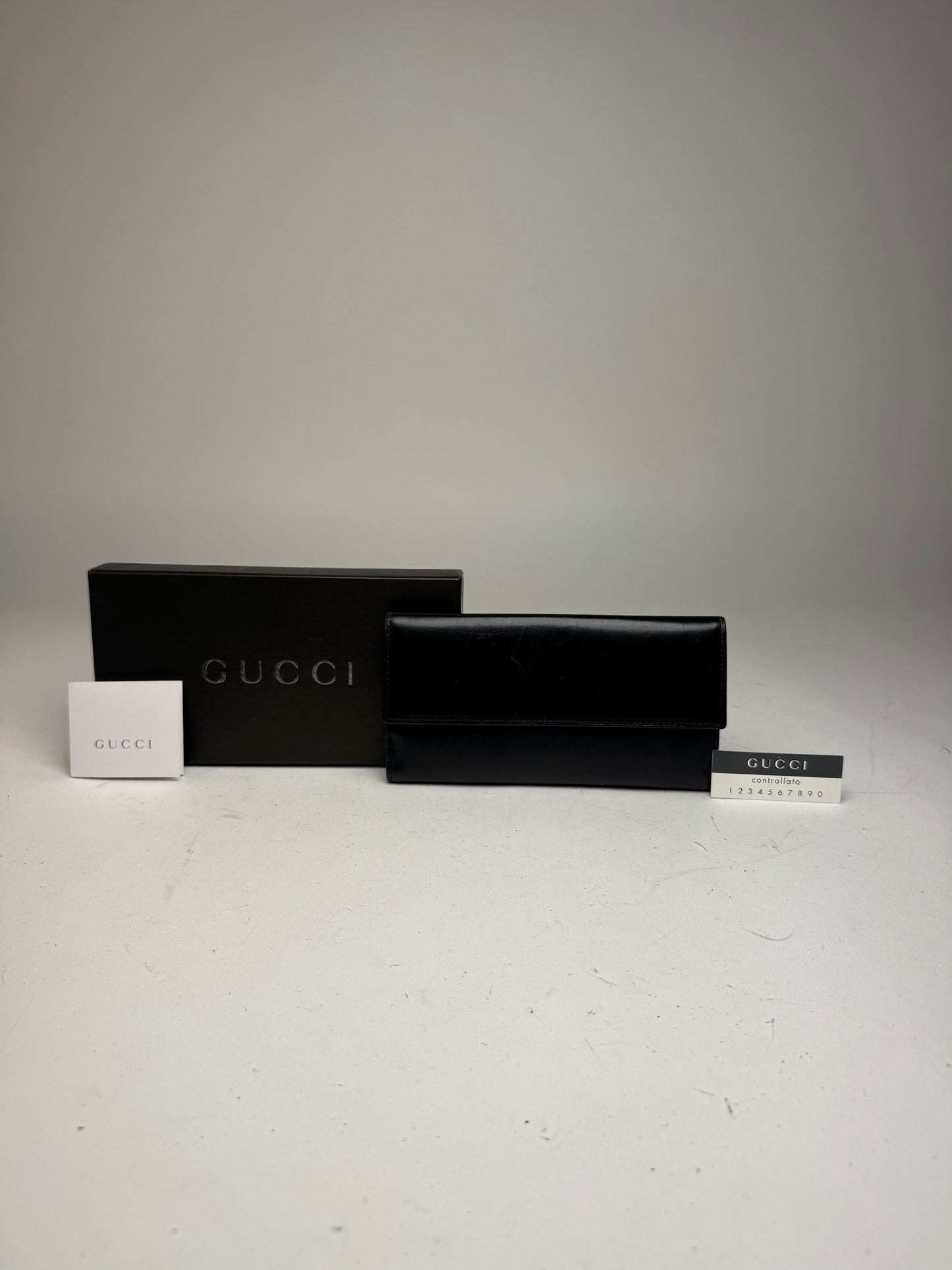 Vintage Gucci Leather Wallet Black