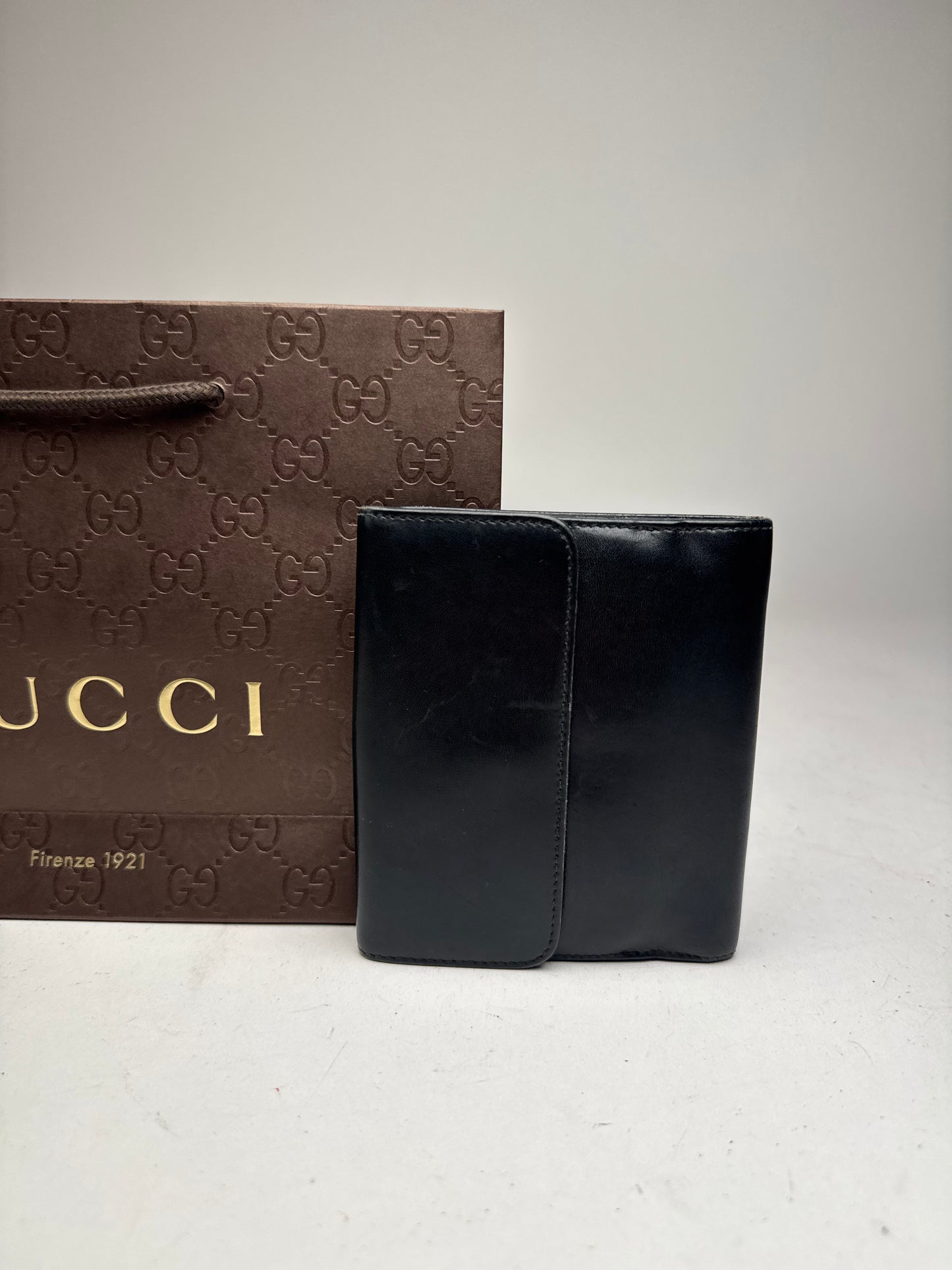 Vintage Gucci Leather Wallet Black