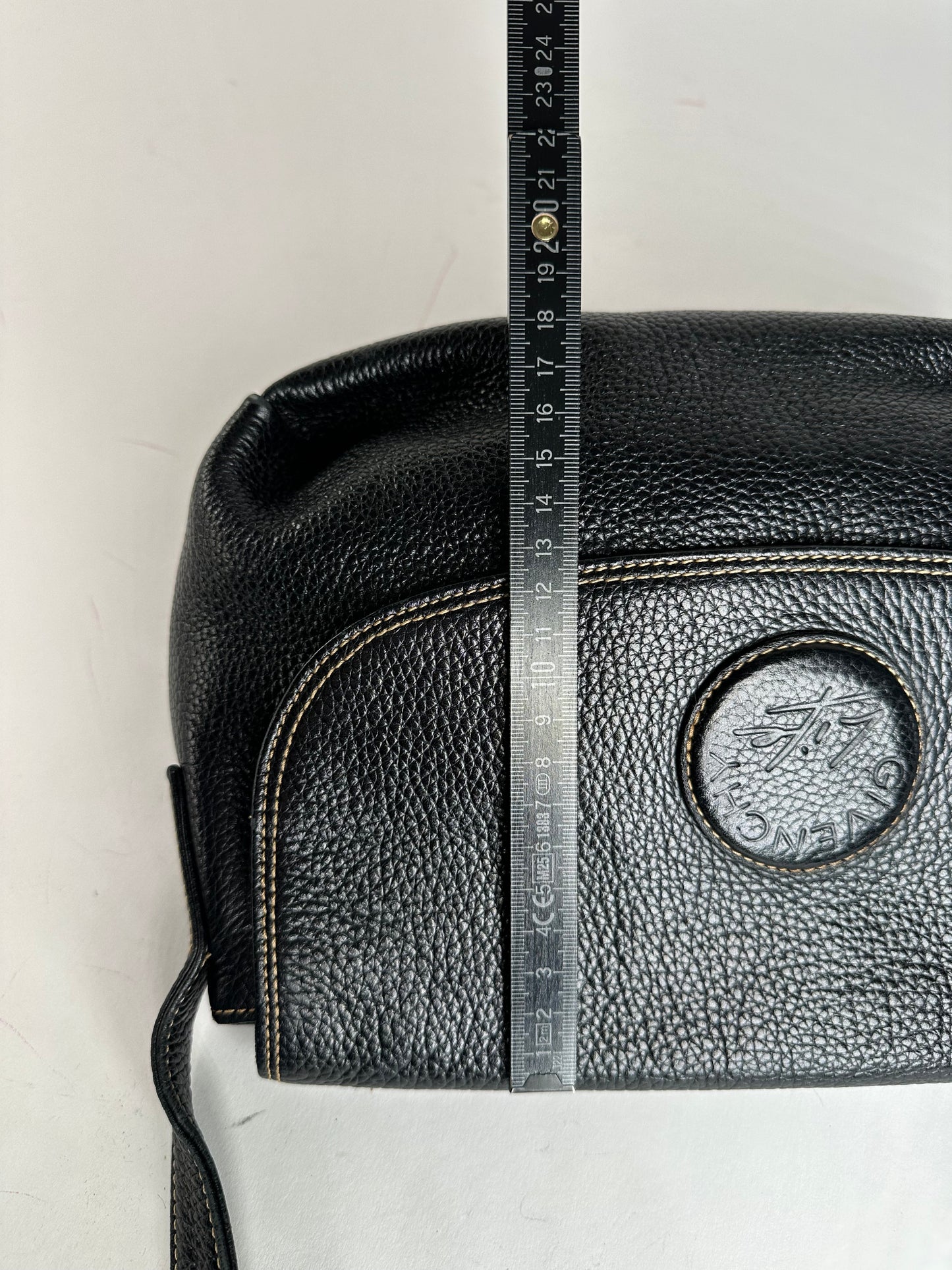 Vintage Givenchy Leather Shoulder / Crossbody Bag Black
