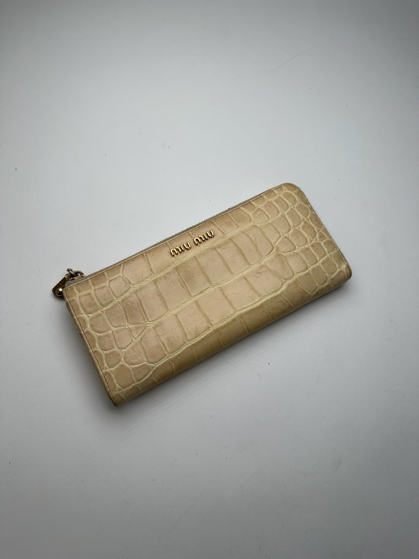 Vintage Miu Miu Leather Wallet White