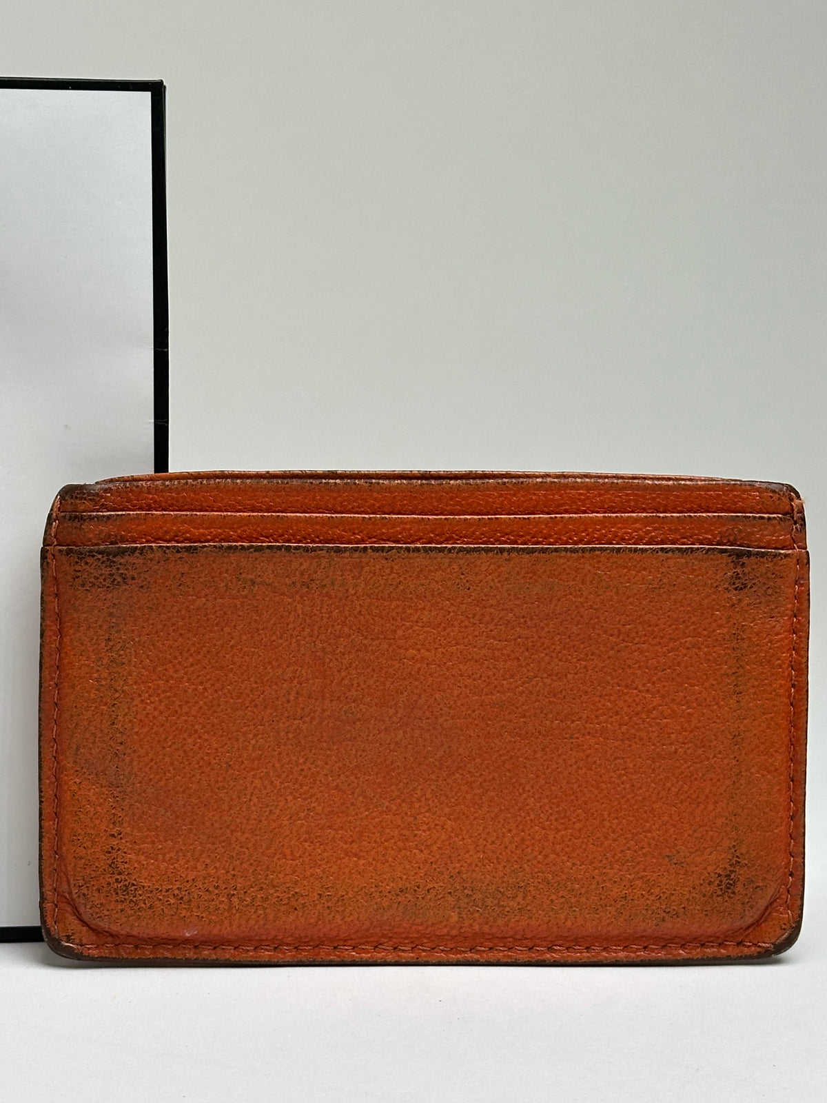 Vintage Chanel Bifold Wallet 2008–2009 Orange Silver