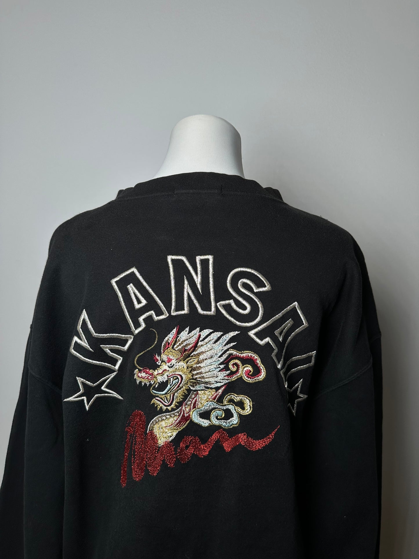 Vintage Kansai Yamamoto Crewneck Abstract Sweater Black M