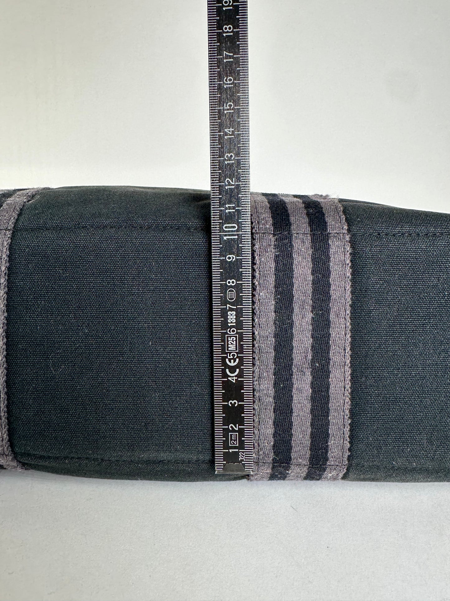 Vintage Hermes Canvas Tote Bag Black Grey