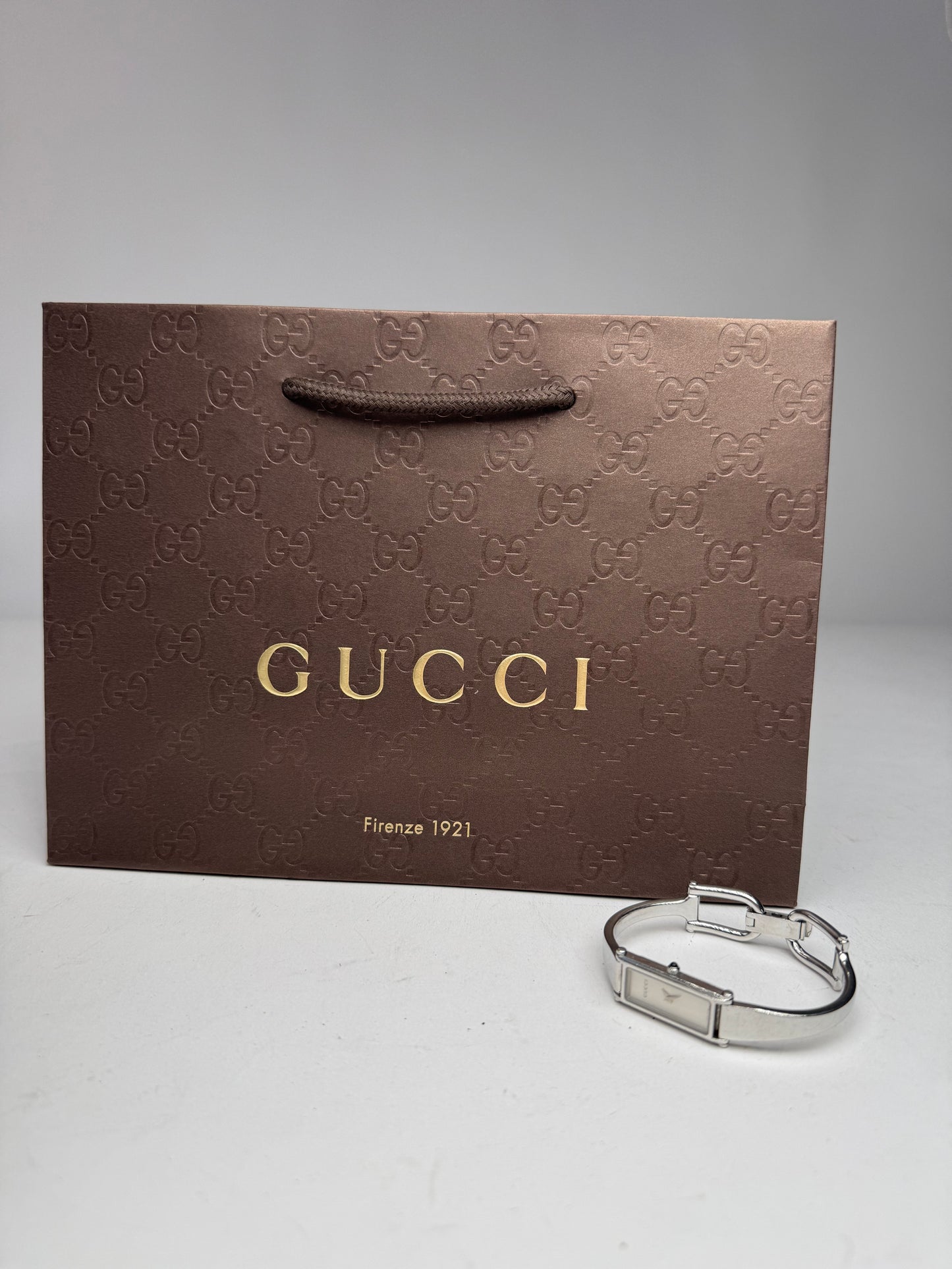 Vintage Gucci Horsebit Steel Watch Silver