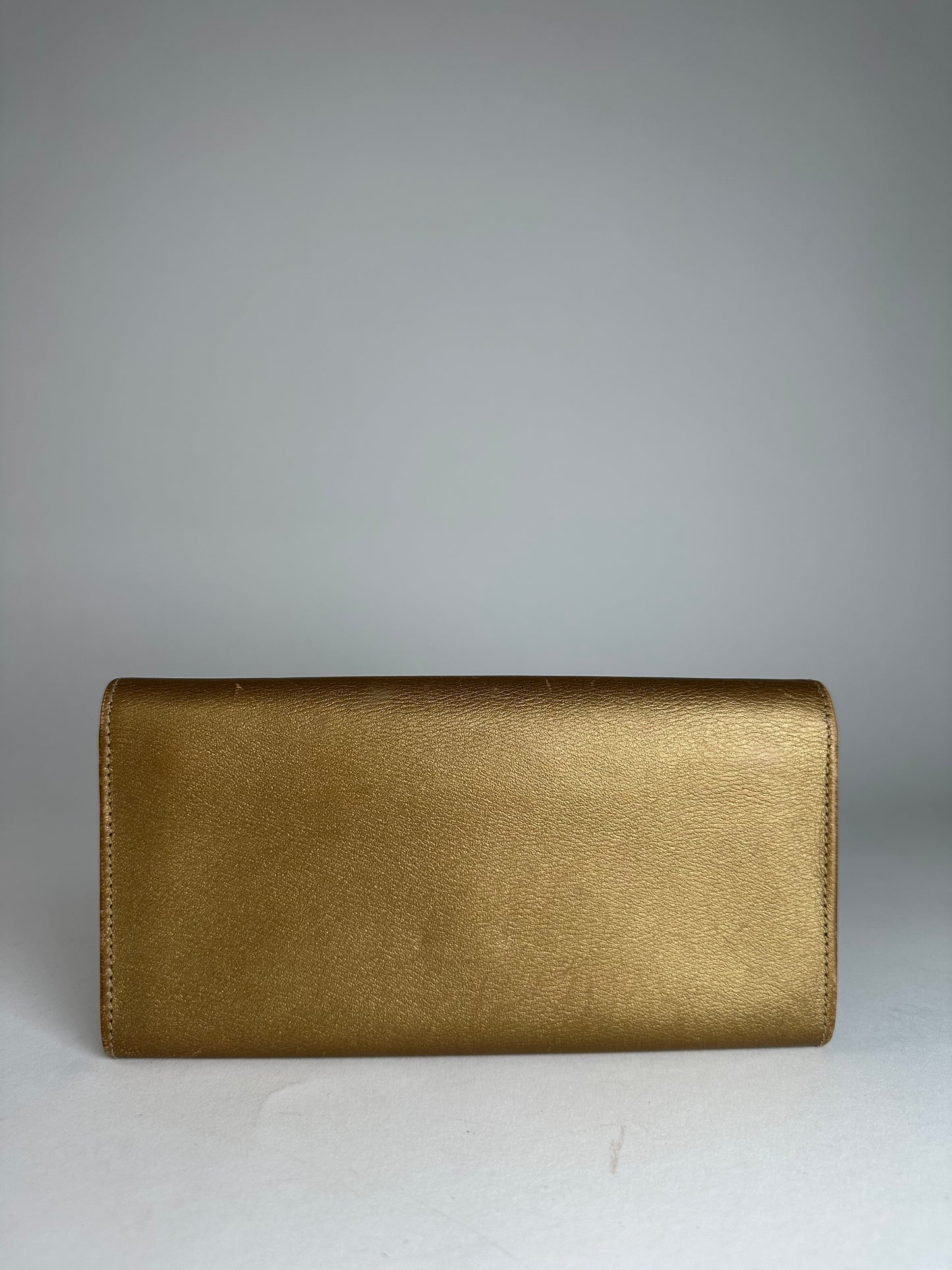 Vintage Loewe Madrid Leather Long Wallet Golden