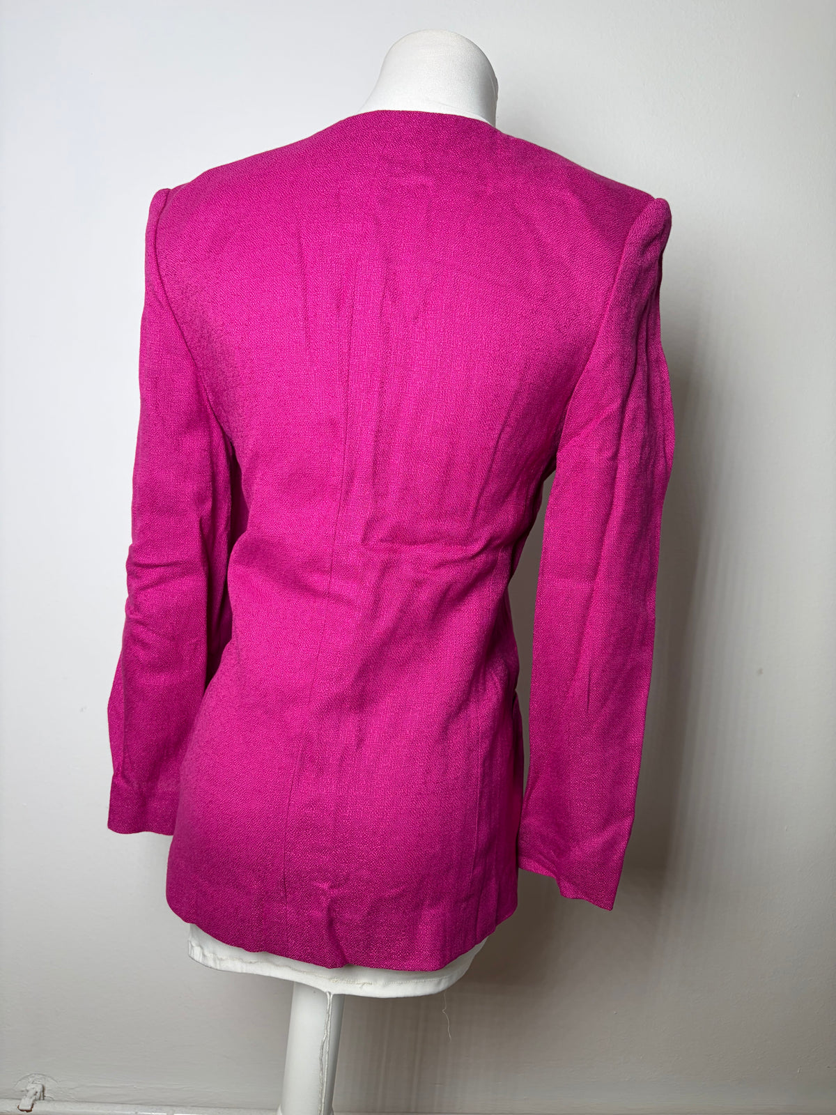 Vintage Dior Fuchsia Linen Blend Blazer Late 1980s–Early 1990s S
