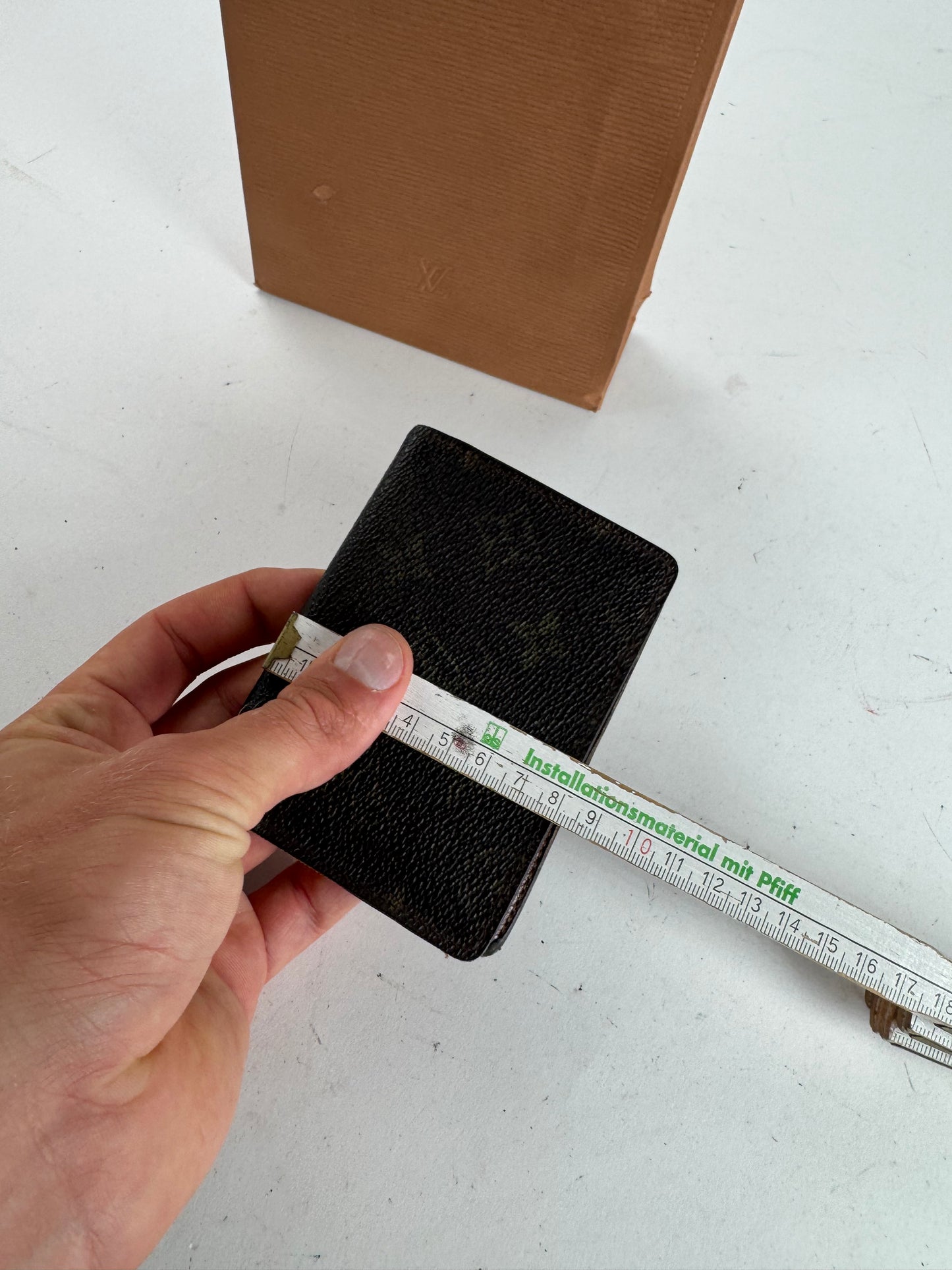 Vintage Louis Vuitton Monogram Card holder leather brown